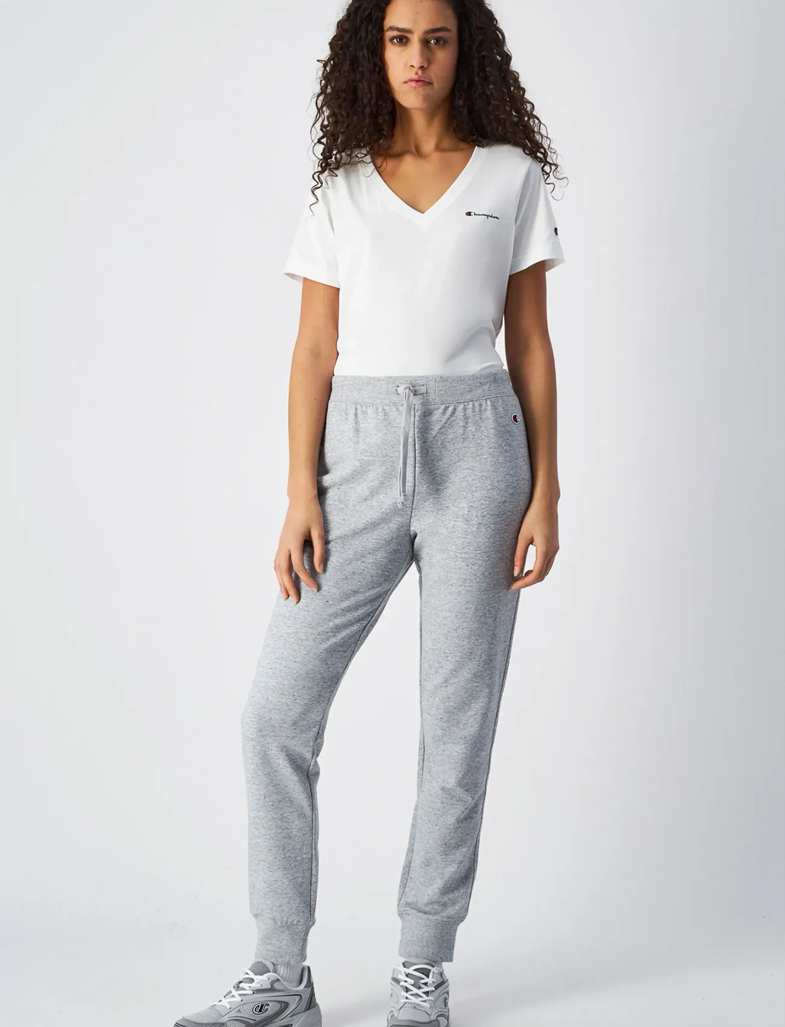 Champion Rib Cuff Pants, Kvinder, Joggerbukser, Grå, Str: XS