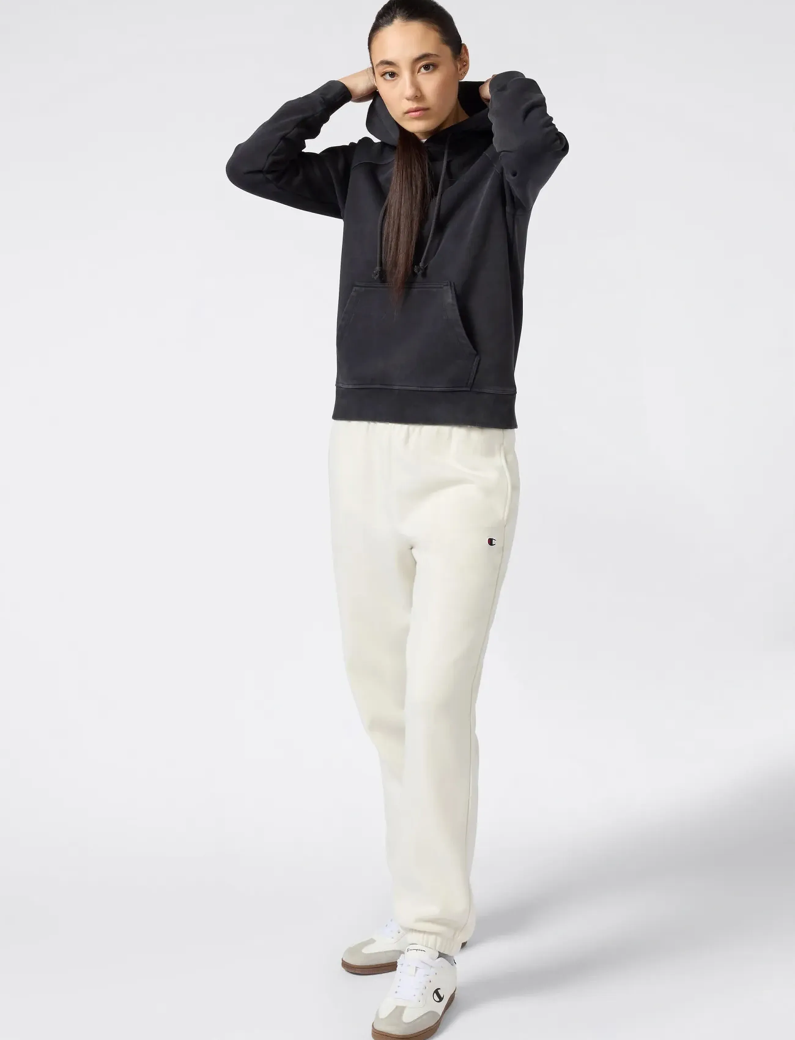 Champion Hooded Sweatshirt, S, Black, Sport Sweatshirts & Hoodies > Sport Hoodies, Dame