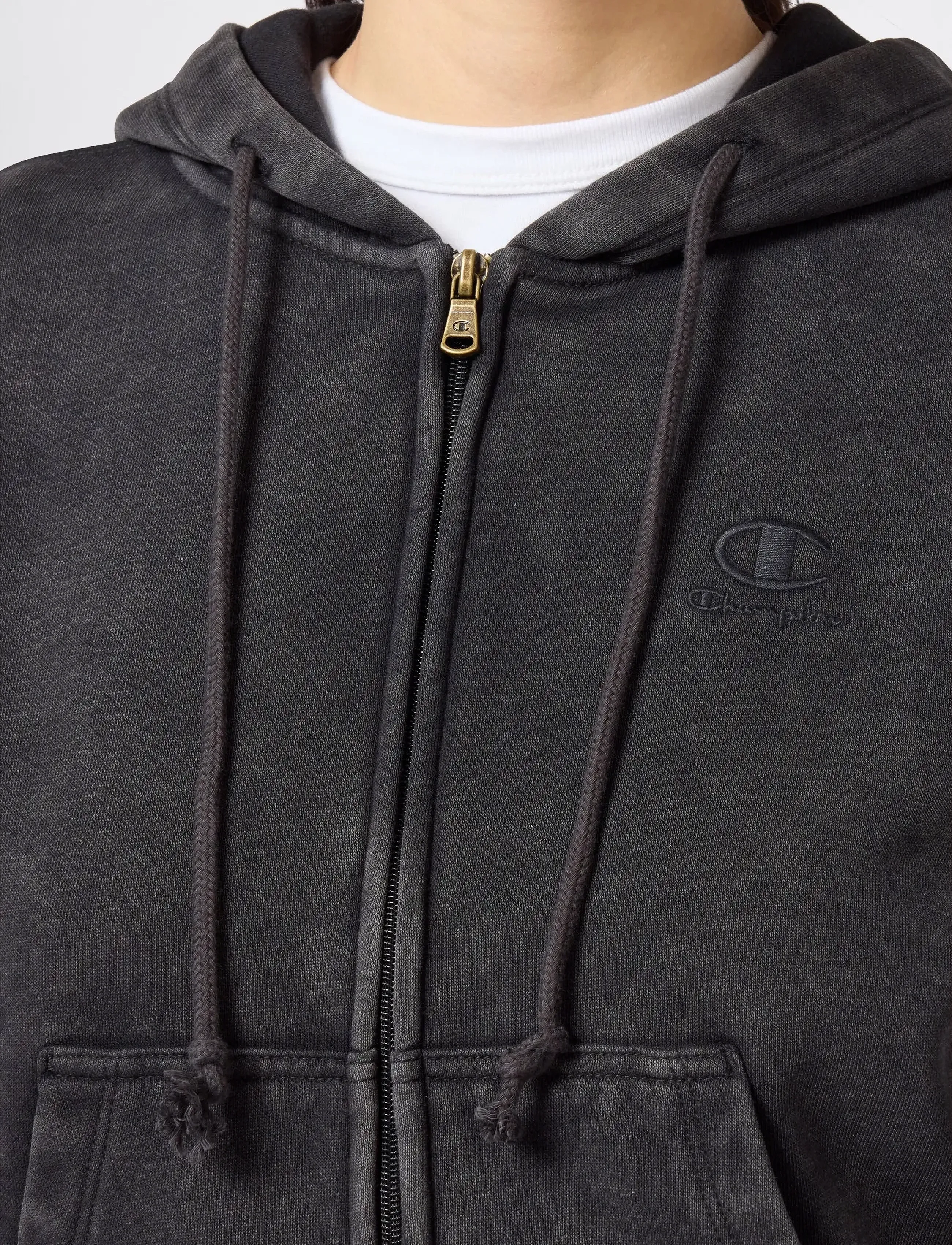Champion Full Zip Hoodie Sweatshirt, XS, Black, Sport Sweatshirts & Hoodies > Sport Hoodies, Dame