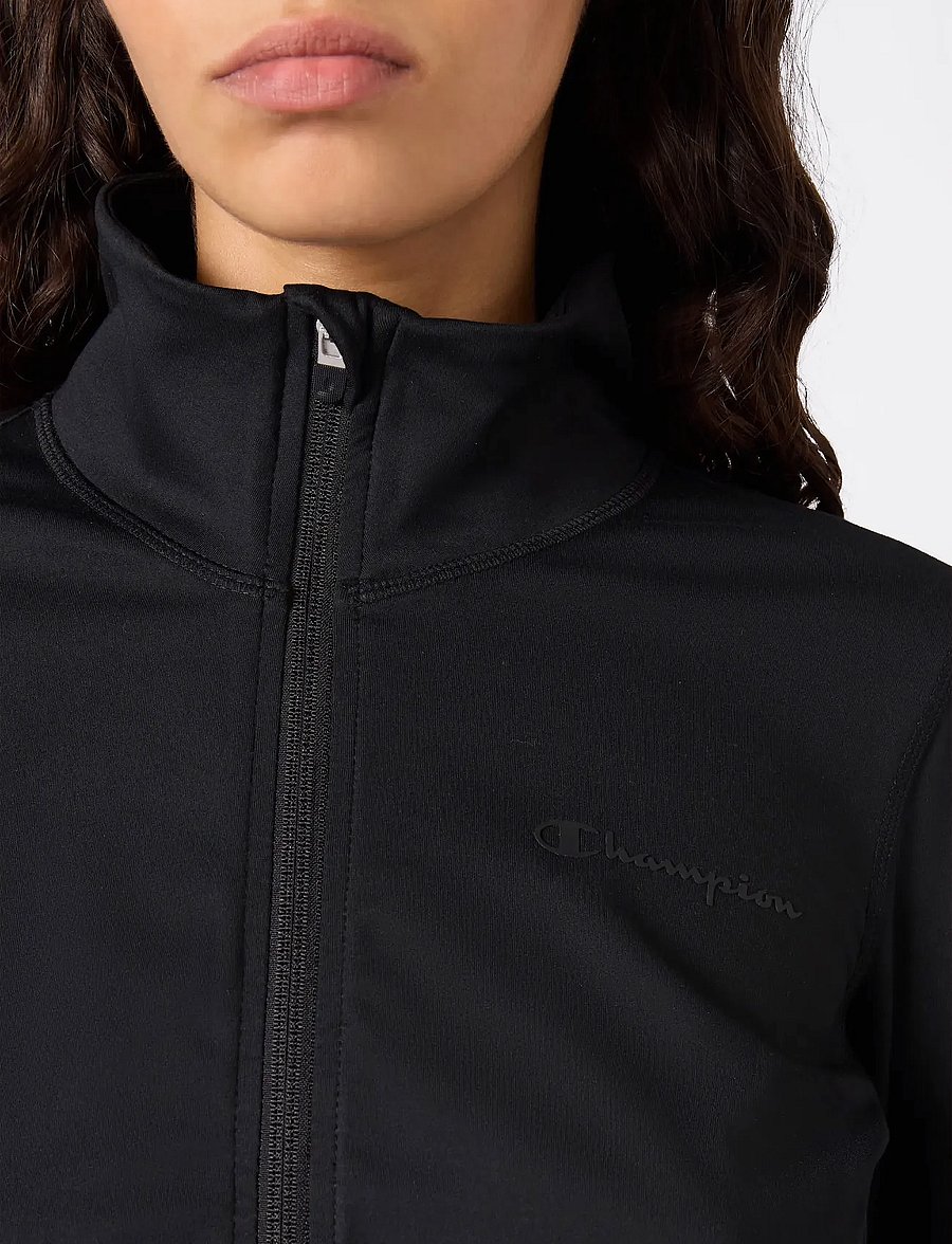 Champion - Full Zip Sweatshirt - Överdelar - black beauty - 5