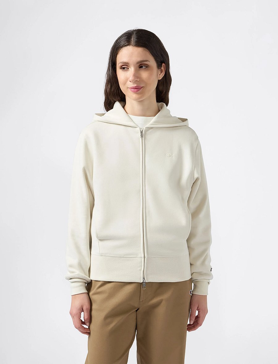Champion - Full Zip Hoodie Sweatshirt - ivory canvas - 4