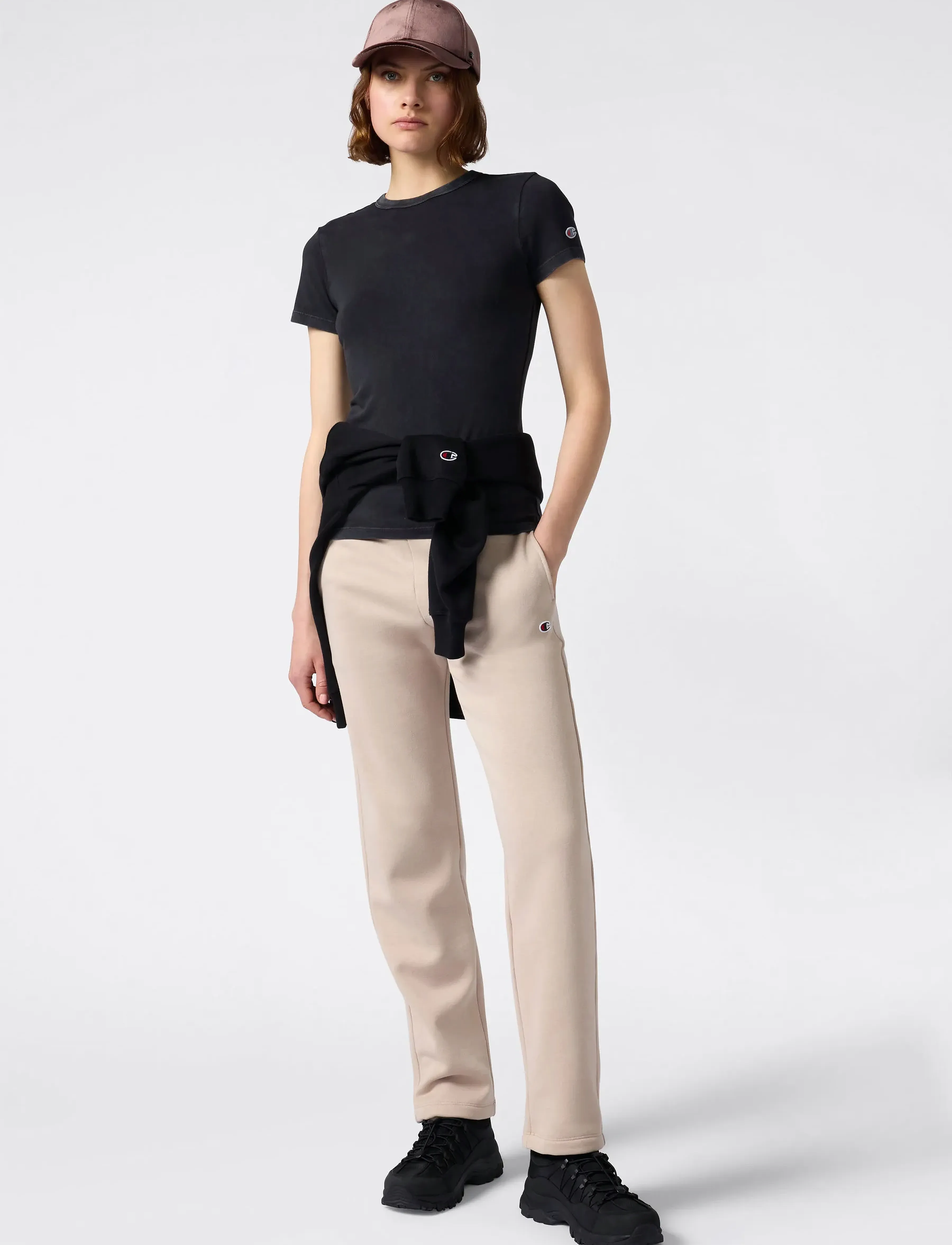 Champion Ss Tee, S, Black, Sports Overdele & T-shirts > Sport T-shirts, Dame