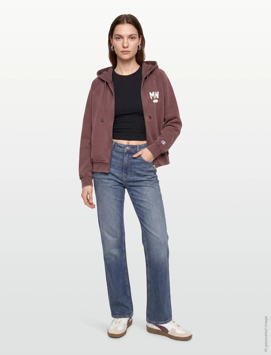Champion - Hooded Full Zip Sweatshirt - sweatshirts - ms503-choc - 0