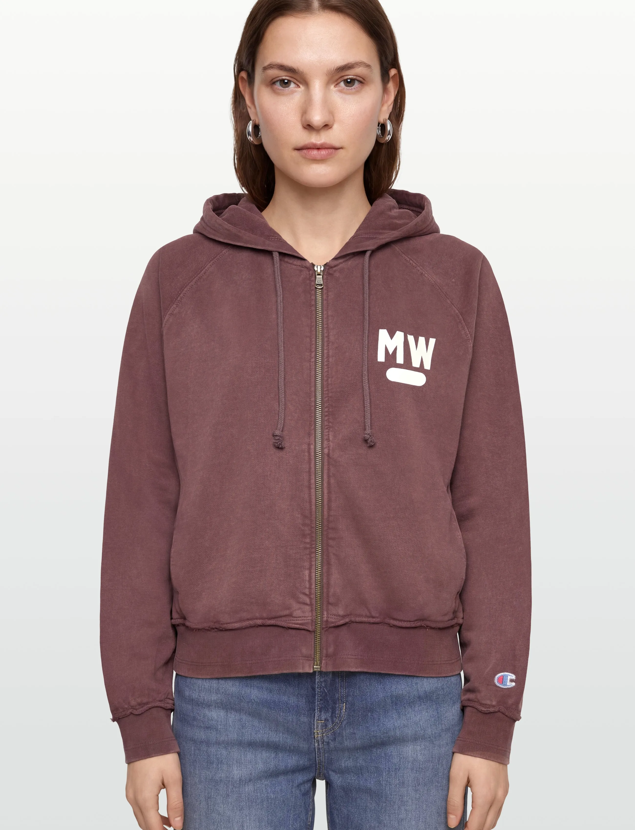 Champion - Hooded Full Zip Sweatshirt - sweatshirts - ms503-choc - 3