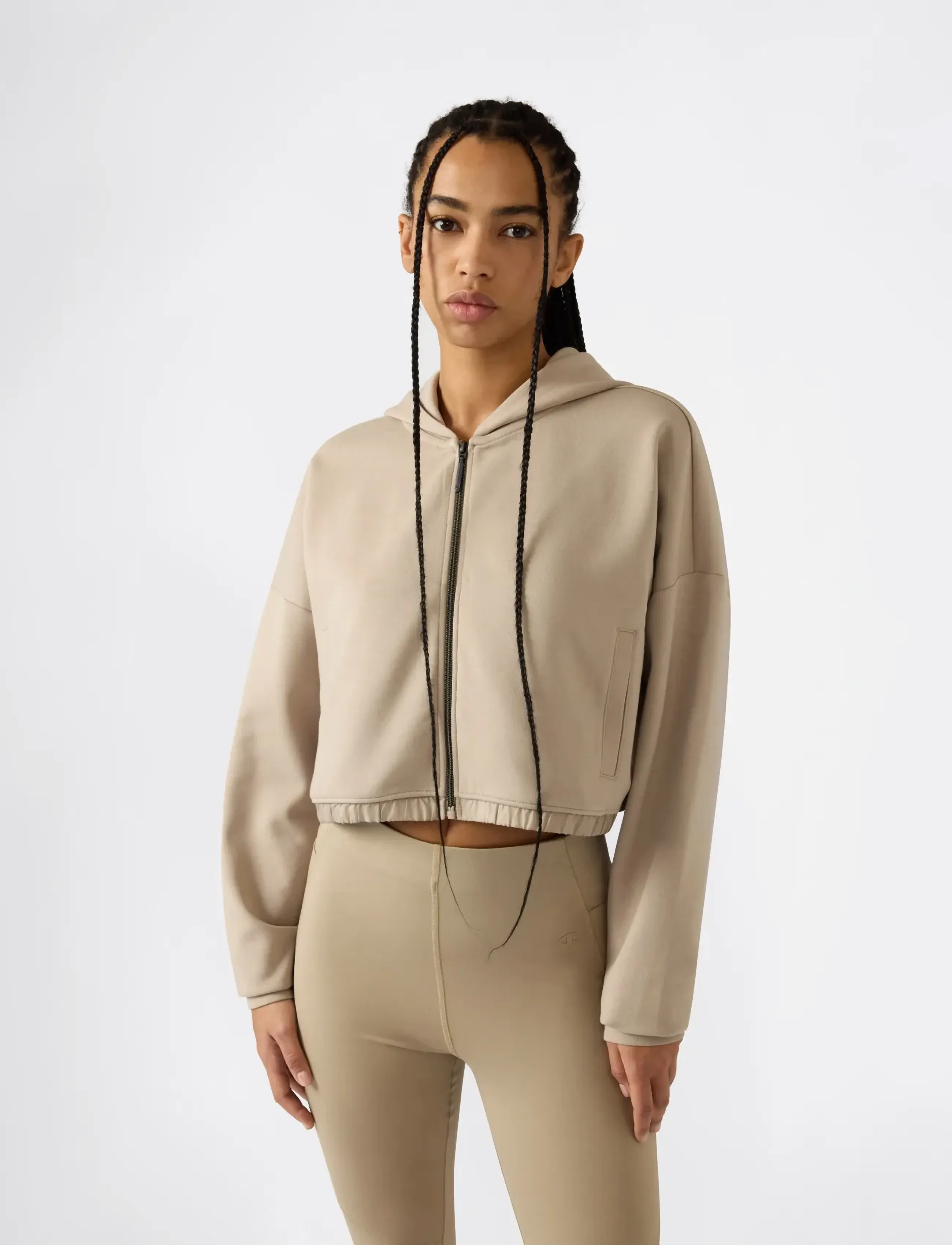 Champion - Full Zip Hoodie Sweatshirt - tops - ms041-dun - 4
