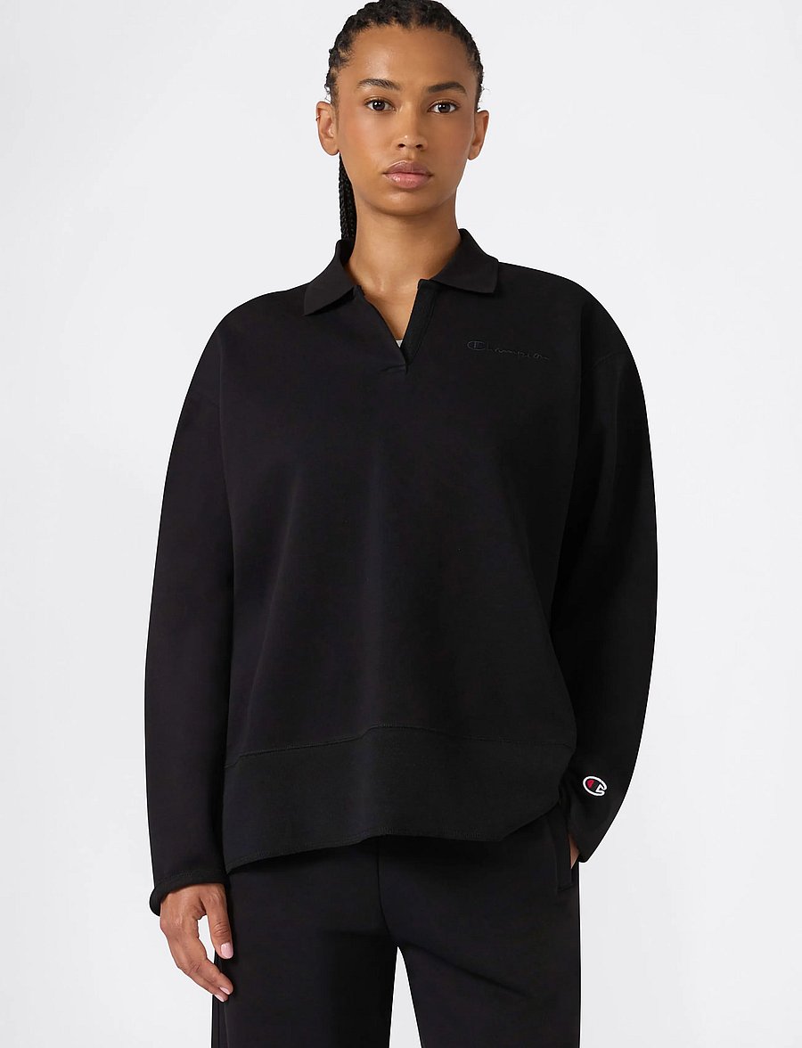 Champion - Polo Neck Sweatshirt - sweatshirts - kk001-nbk - 2