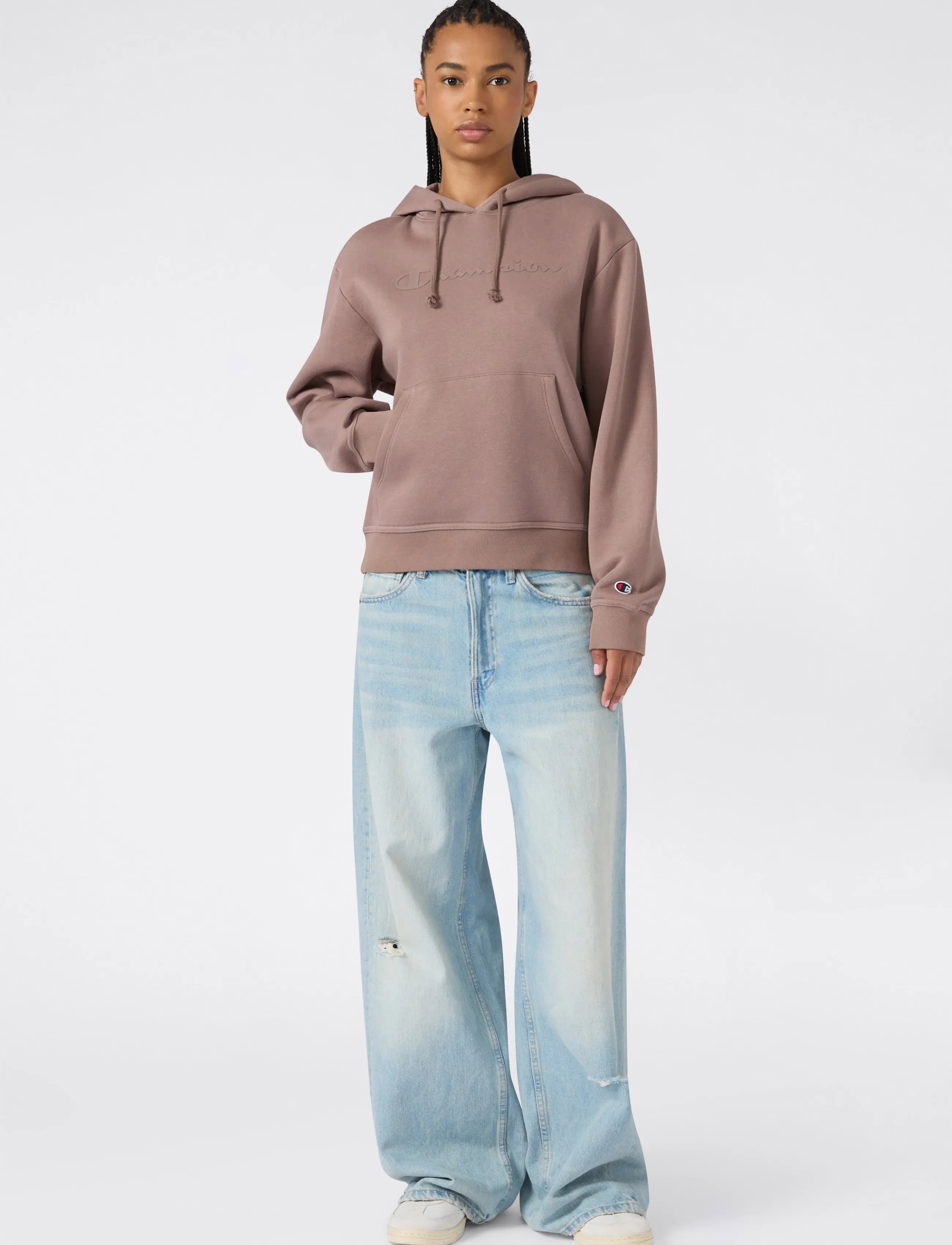 Champion Hooded Sweatshirt, XS, Grey, Sport Sweatshirts & Hoodies > Sport Hoodies, Dame