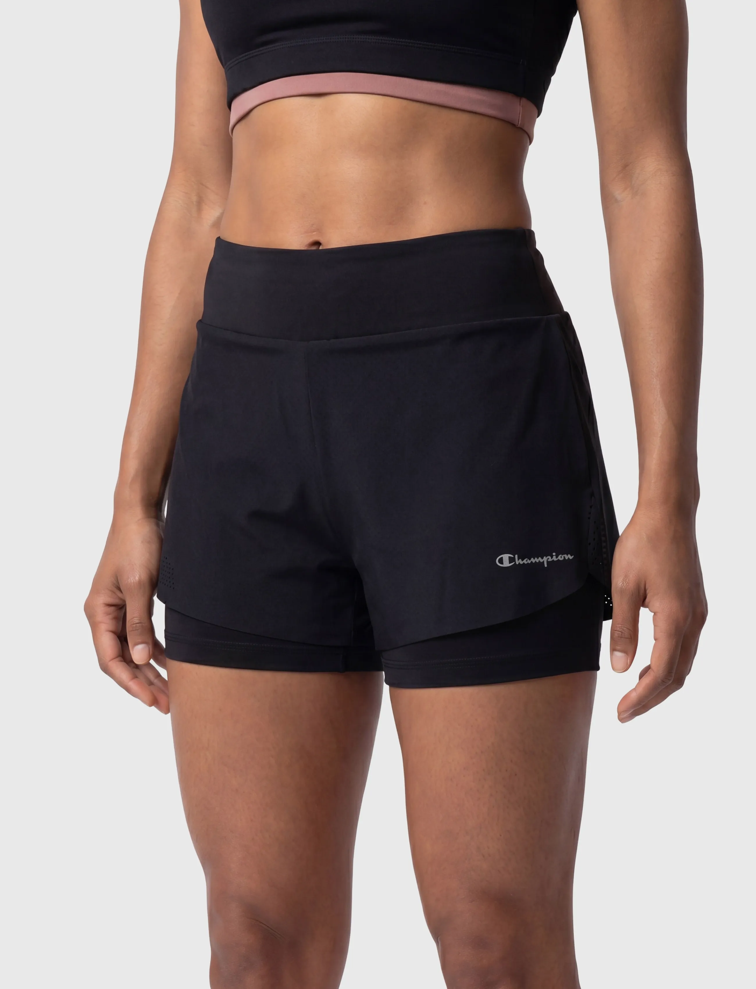 Champion Shorts, S, Black, Sport Shorts > Sport Training Shorts, Dame
