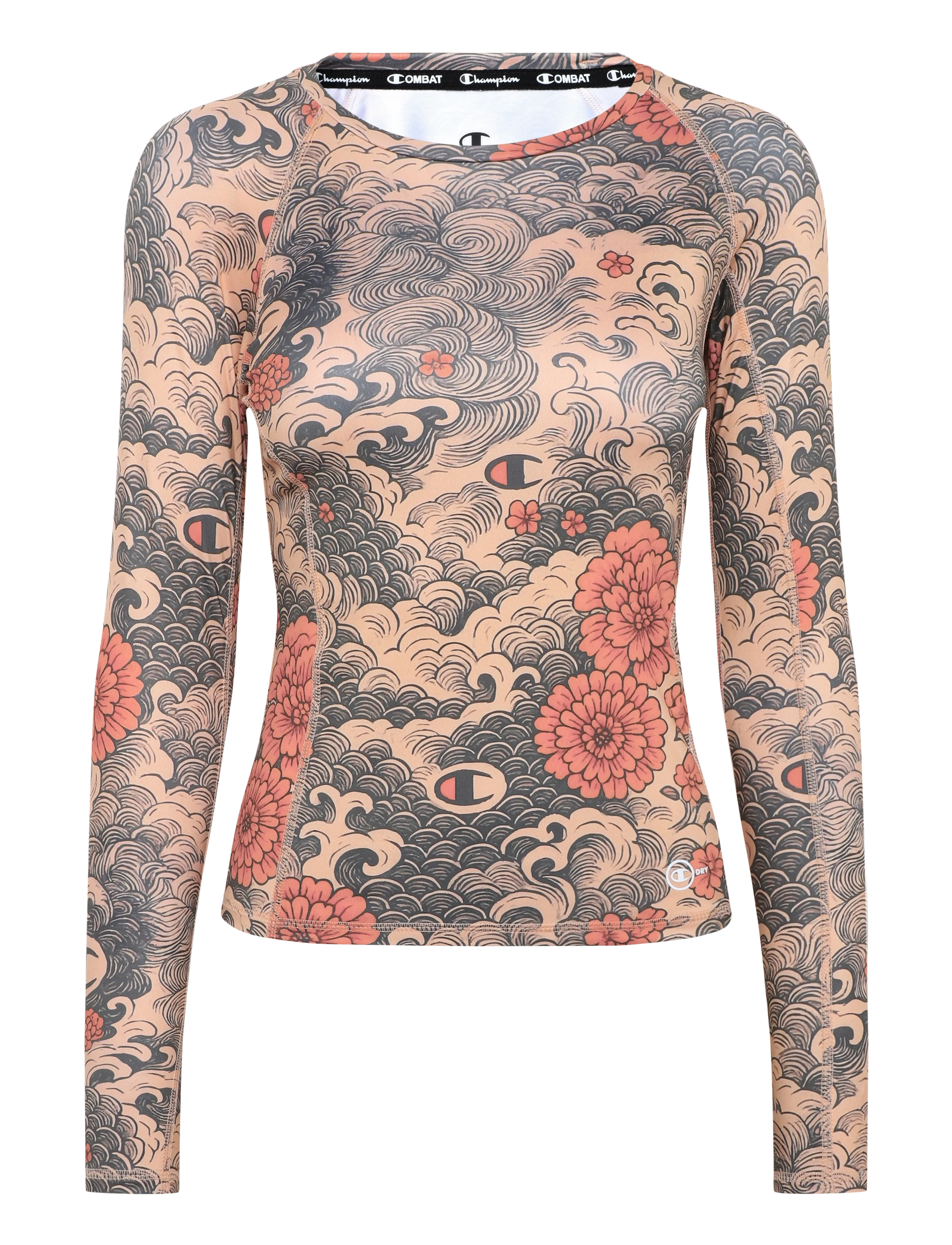 Champion Long Sleeve Crewneck T-Shirt - Vaata kõiki - OL018-BUFF/ALLOVER / pink/rose