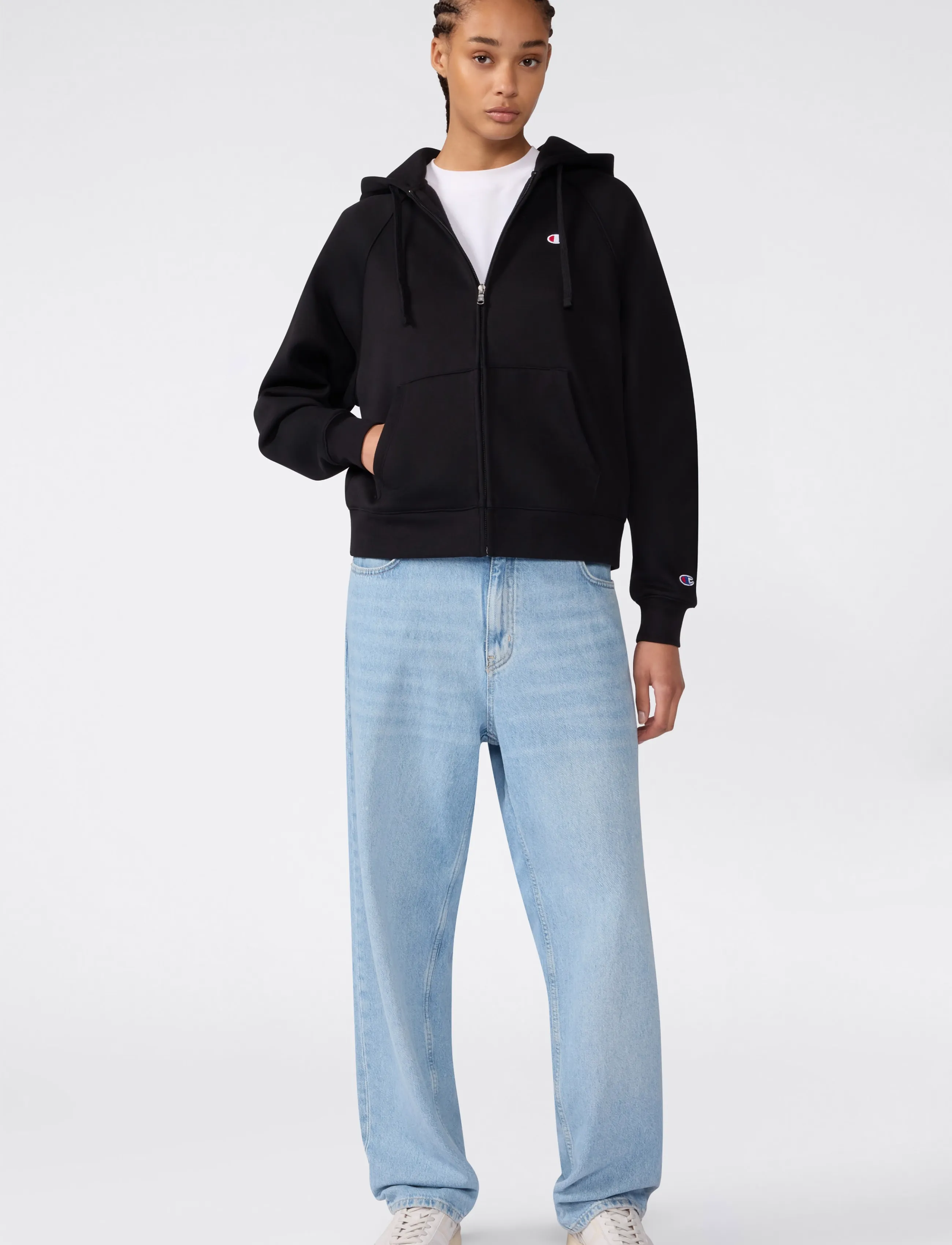 Champion - Full Zip Hoodie Sweatshirt - overdele - kk001-nbk - 4