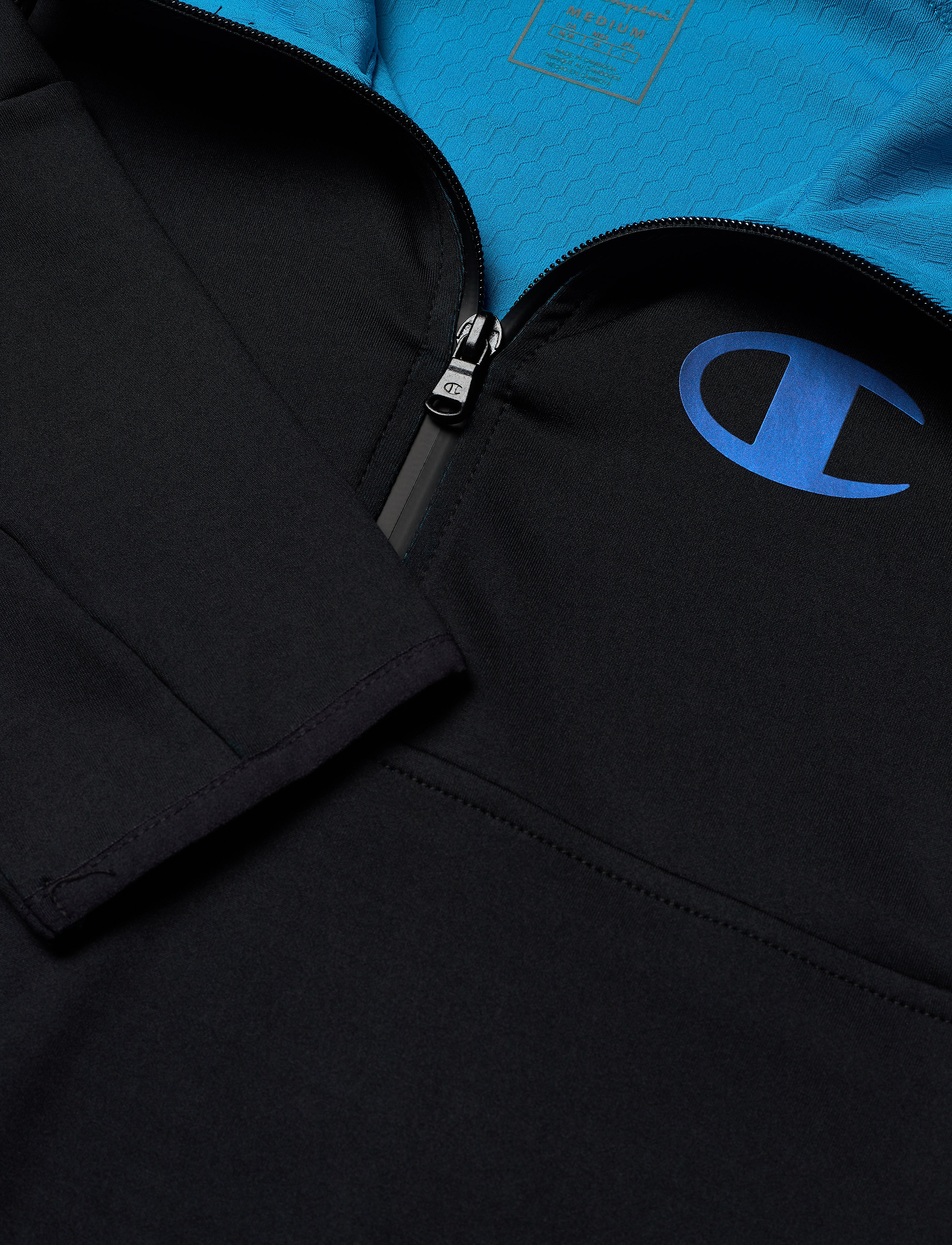 Champion - Hooded Half Zip Sweatshirt - black beauty - 2