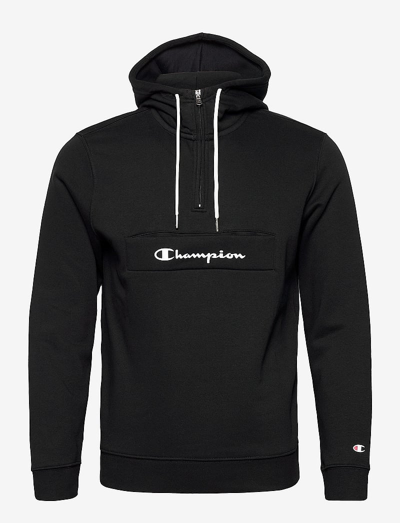 Zip Hoodie Champion Black And White Sweatshirt Champion Half Zip