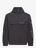 Hooded Half Zip Sweatshirt - BLACK BEAUTY