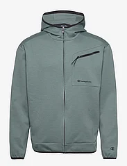Champion - Hooded Full Zip Sweatshirt - huvtröjor - balsamo green - 0