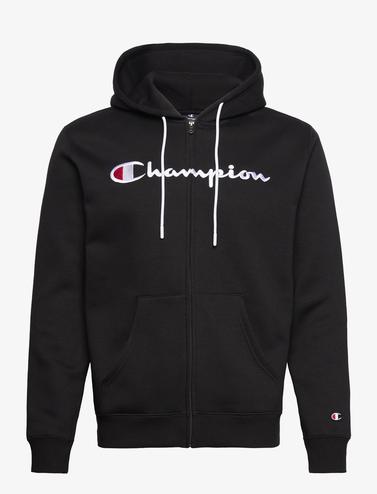 Champion - Hooded Full Zip Sweatshirt - huvtröjor - black beauty - 0