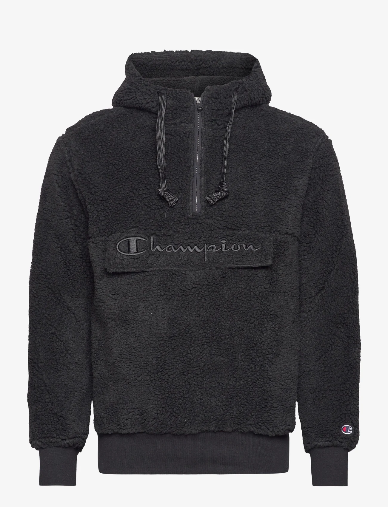 Champion - Hooded Half Zip Top - hoodies - black beauty - 0
