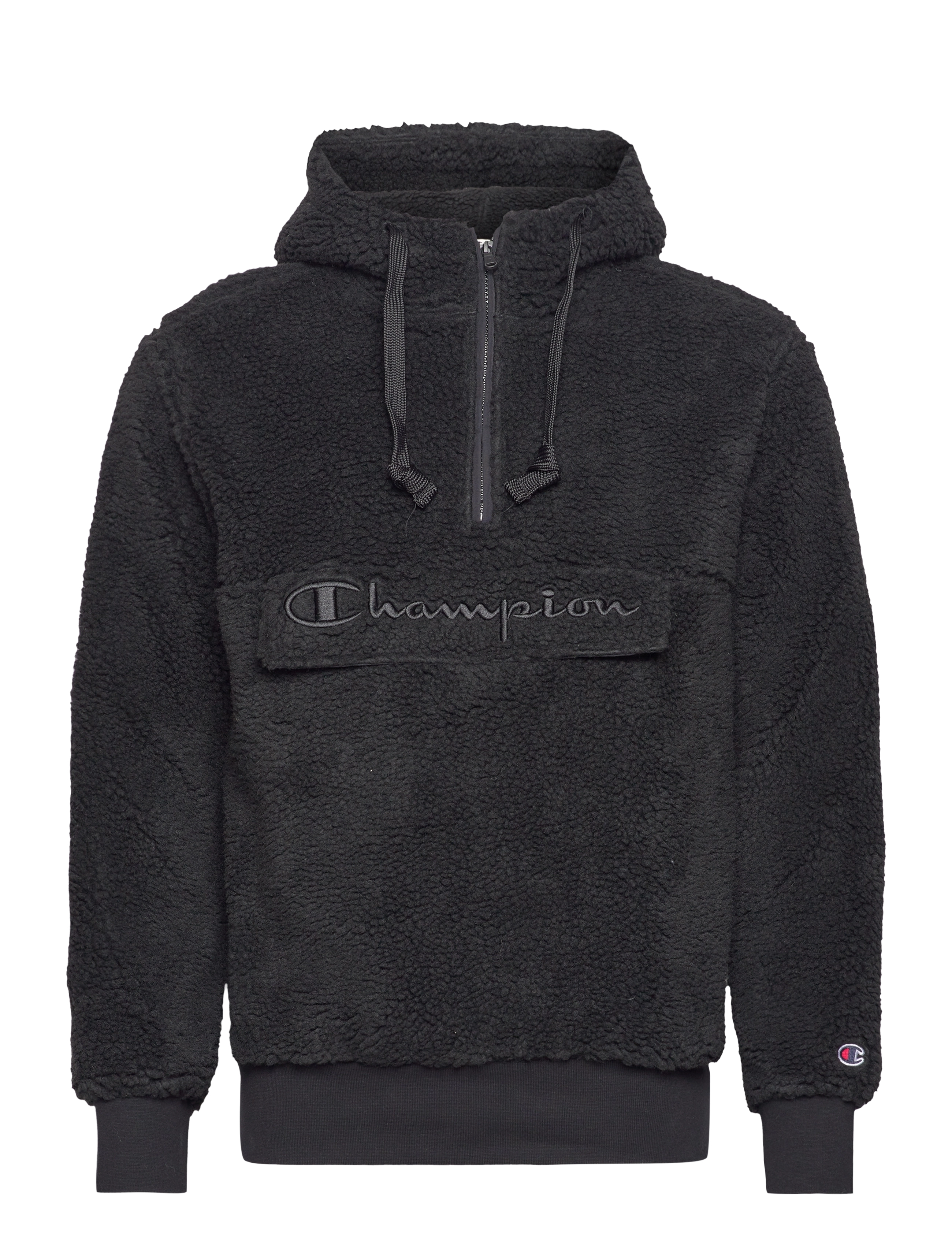 Hooded Half Zip Top - BLACK BEAUTY