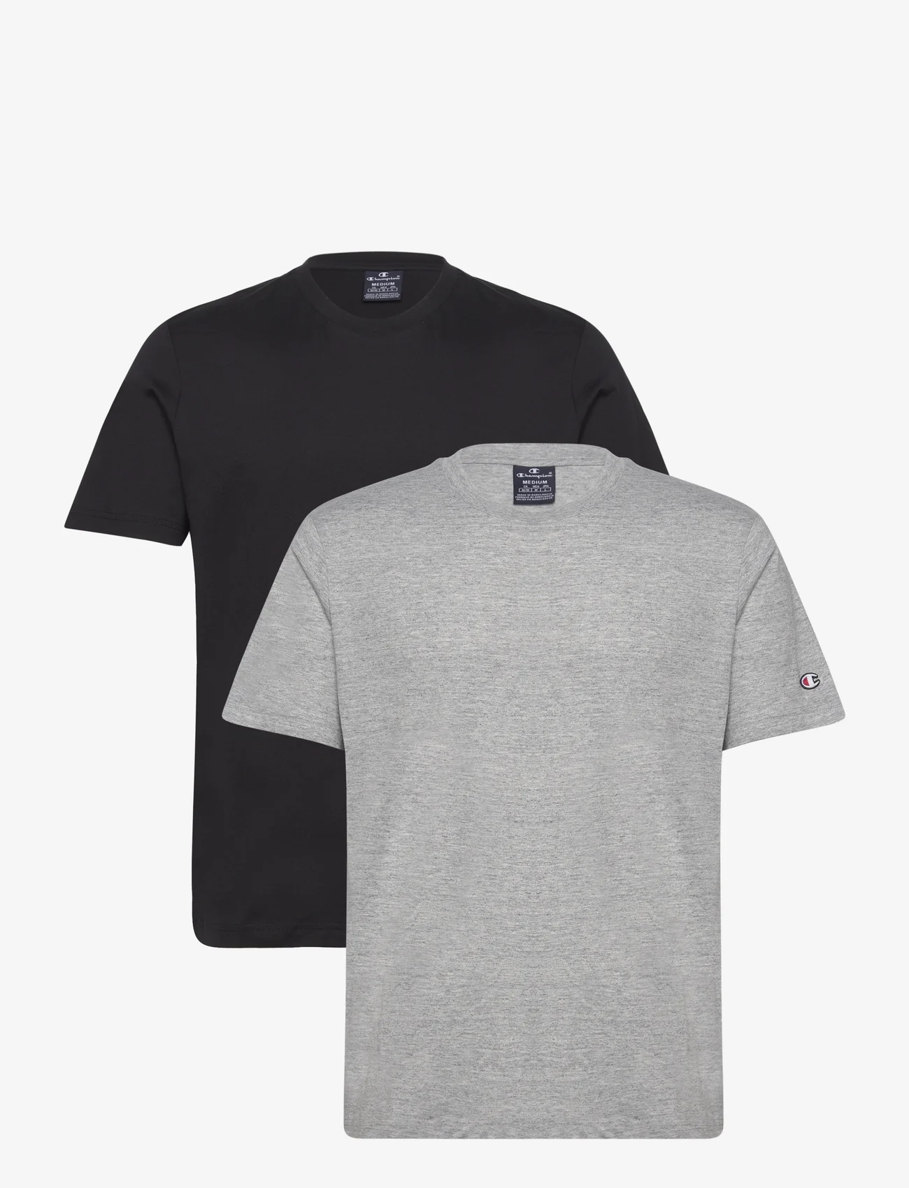 Champion - 2pack Crew-Neck - short-sleeved t-shirts - new oxford grey melange - 0