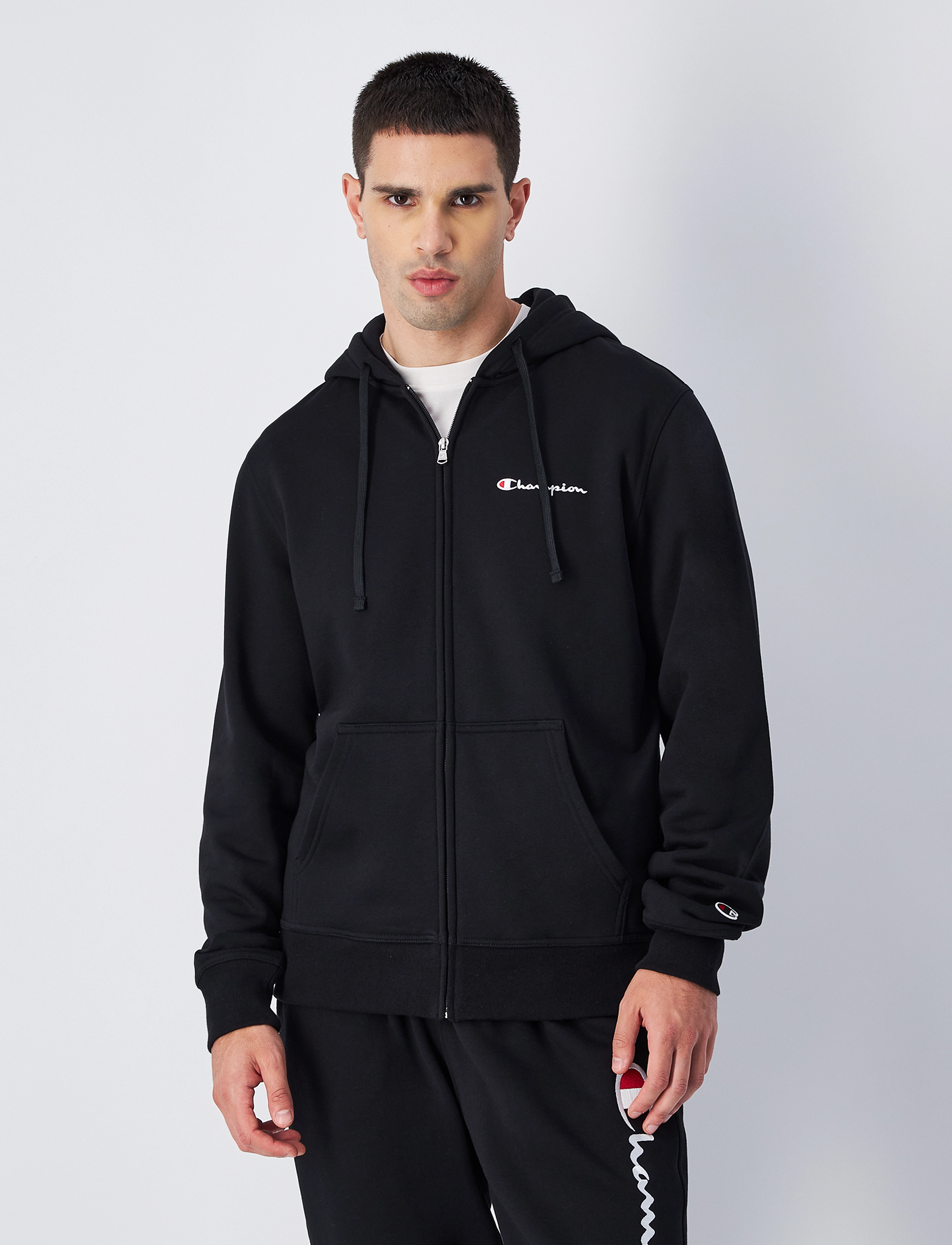 Champion - Full Zip Hoodie Sweatshirt - black beauty - 3