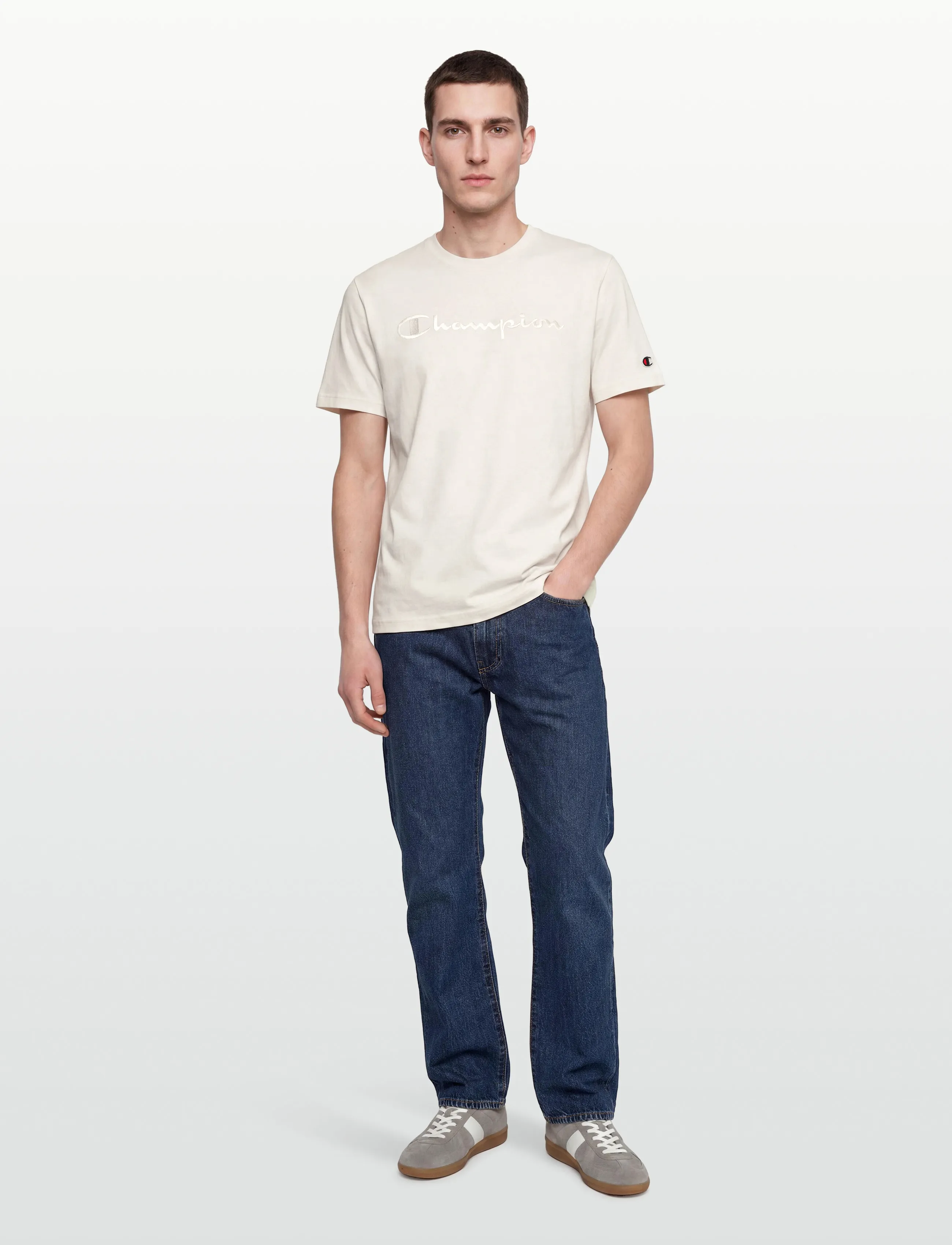 Champion SS Tee - T-shirts - YS084-EGT / cream