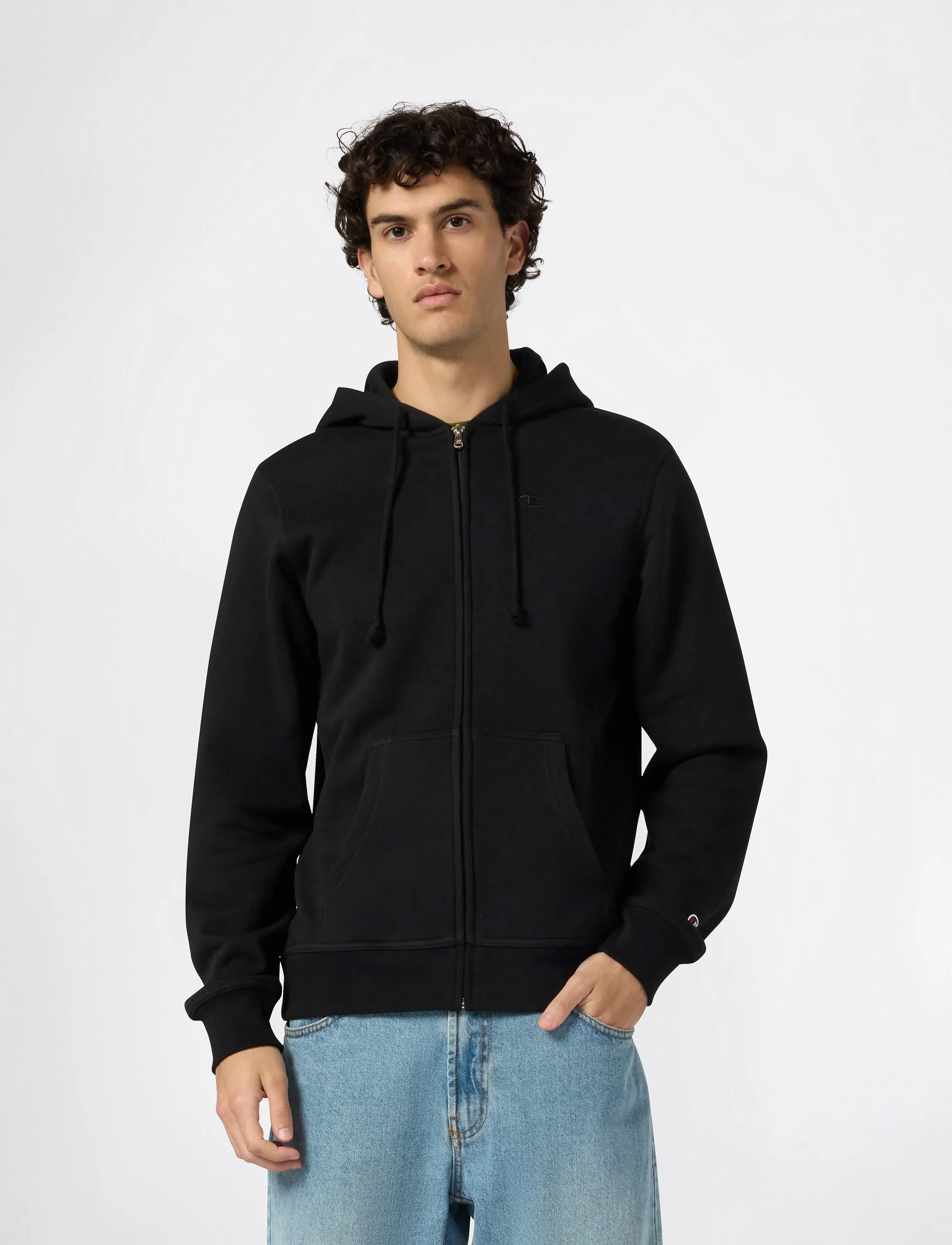 Champion - Full Zip Hoodie Sweatshirt - striukės - black beauty - 4