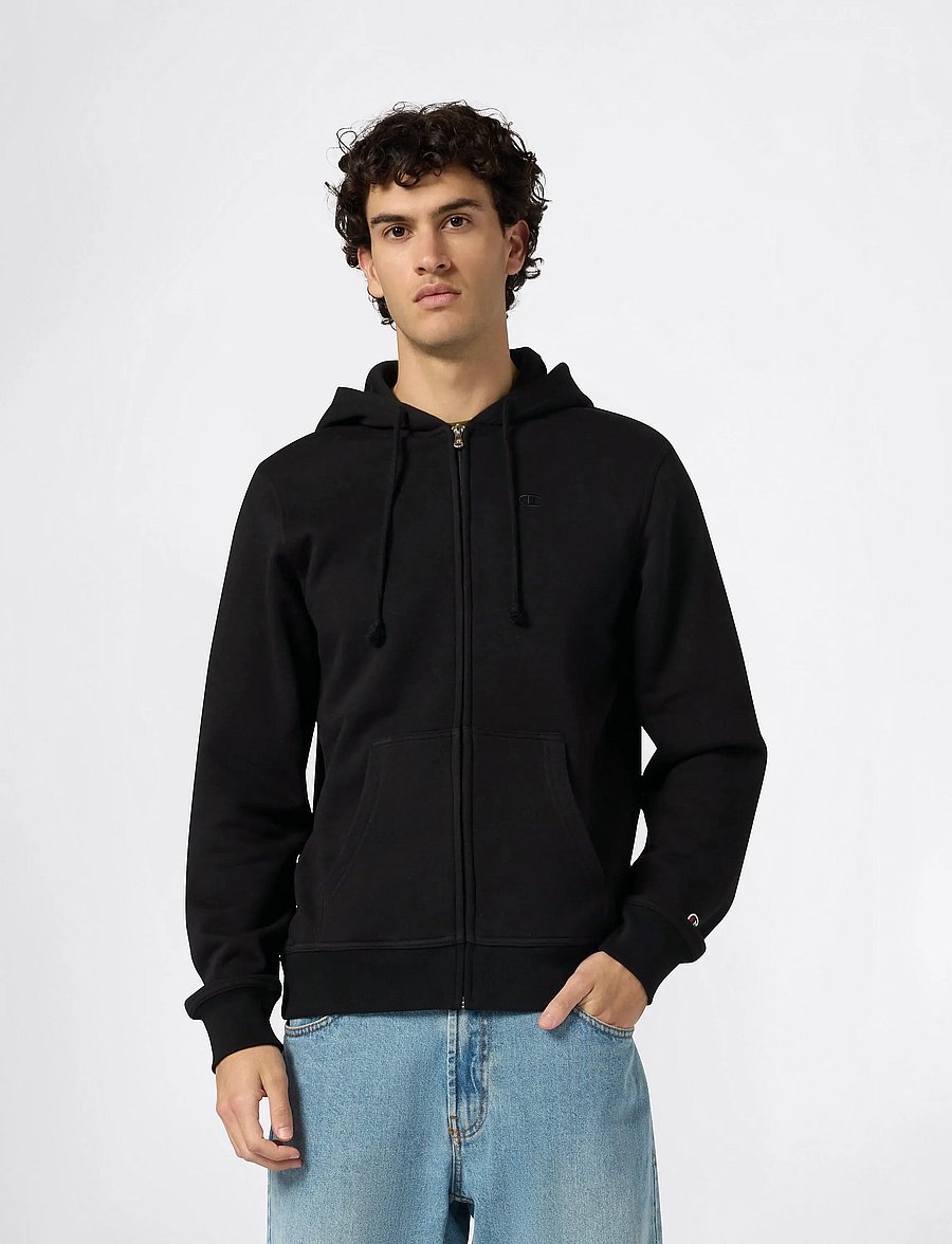 Champion - Full Zip Hoodie Sweatshirt - striukės - black beauty - 4