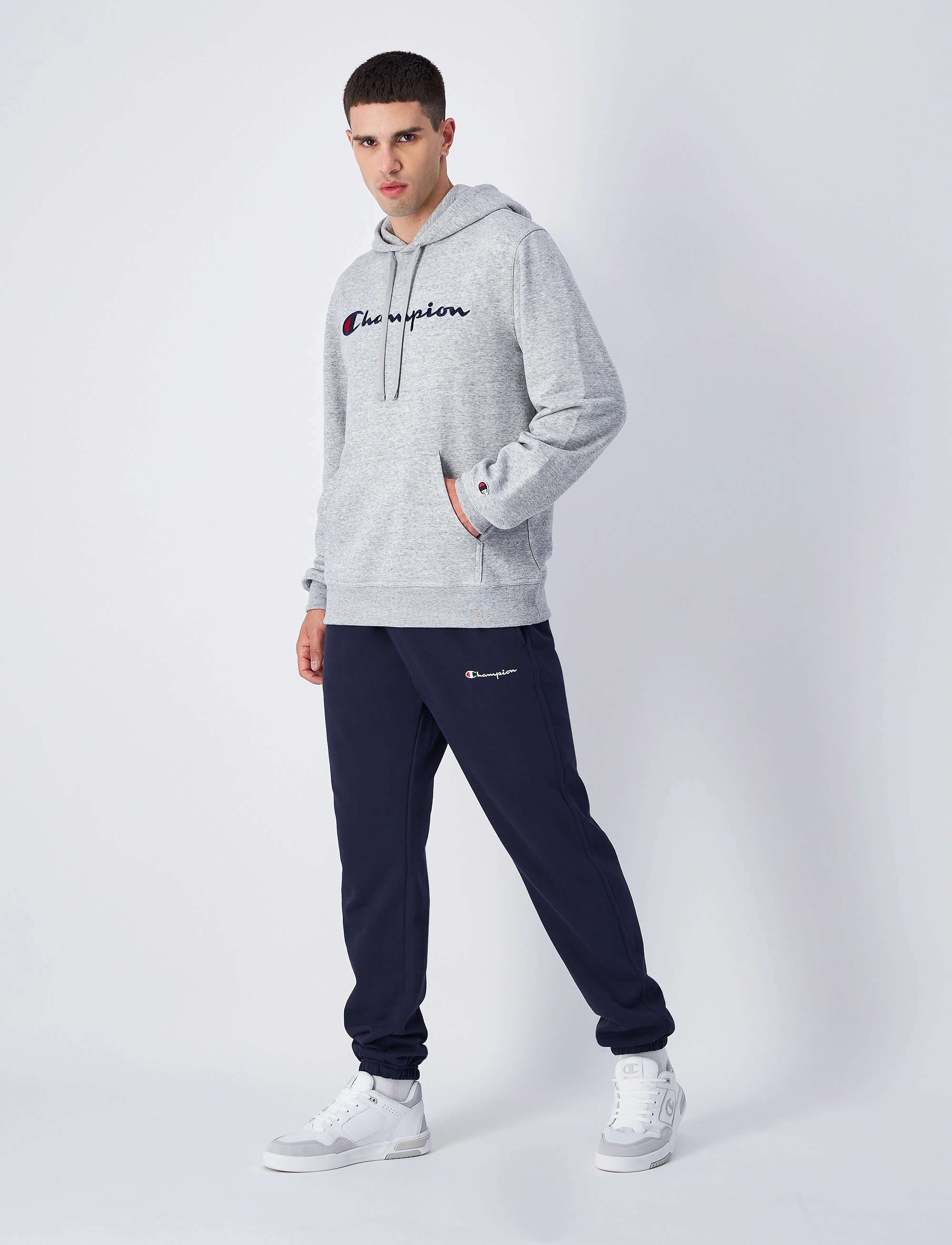Champion - Hooded Sweatshirt - new oxford grey melange - 0