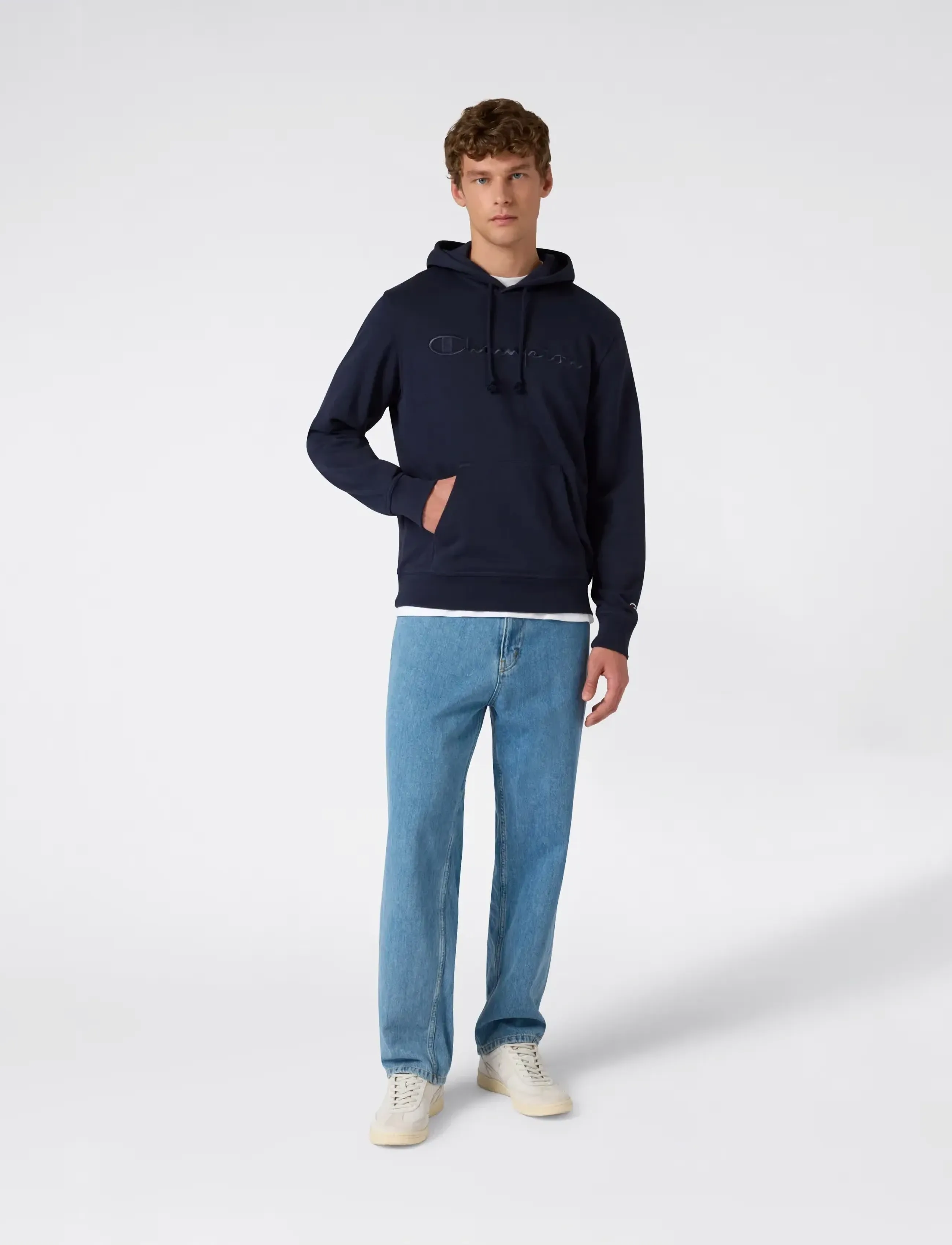 Champion Hooded Sweatshirt, XS, Navy, Sport Sweatshirts & Hoodies > Sport Hoodies, Herre