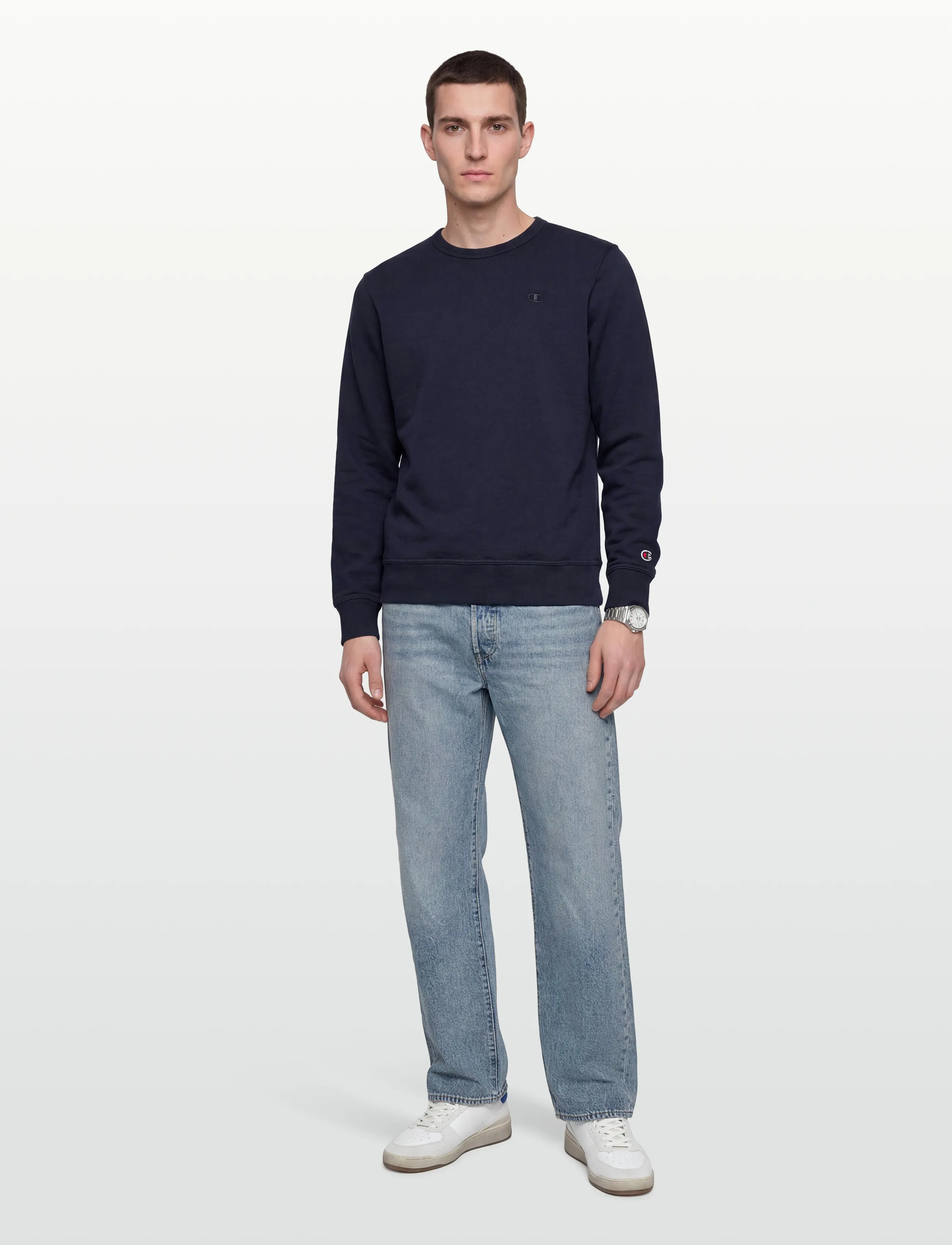 Champion Crewneck Sweatshirt, XXL, Navy, Sweatshirts & Hættetrøjer > Sweatshirts, Herre