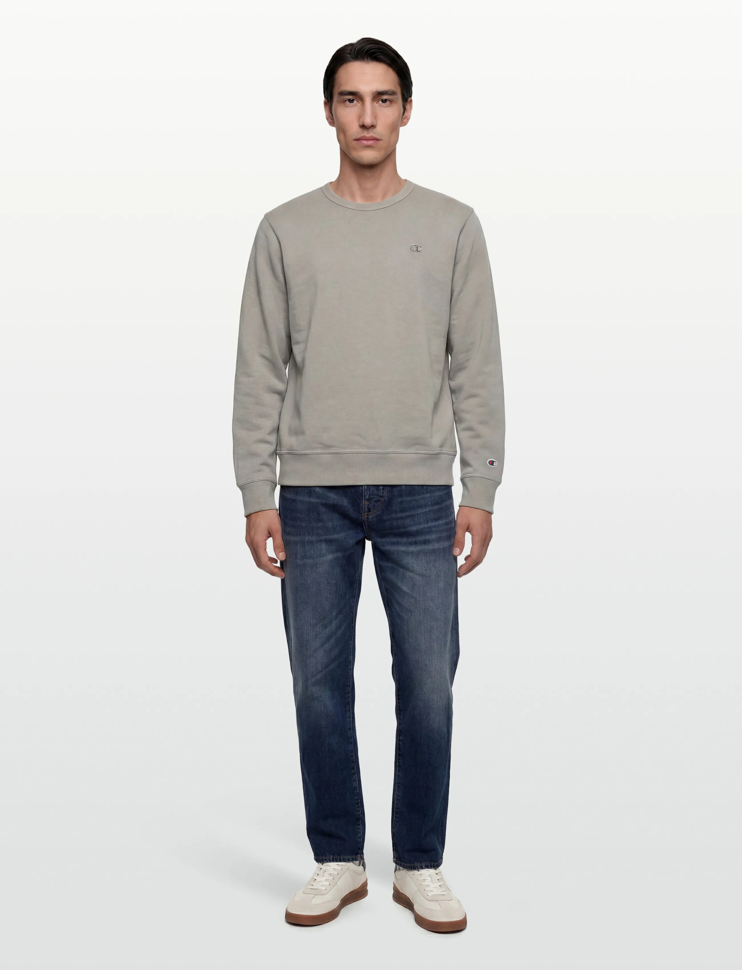 Champion Crewneck Sweatshirt, M, Grey, Sweatshirts & Hættetrøjer > Sweatshirts, Herre