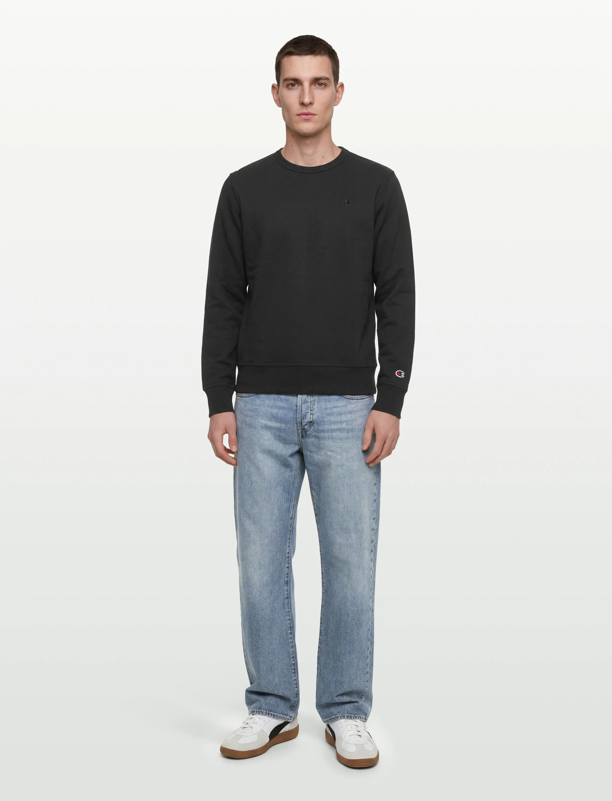 Champion Crewneck Sweatshirt, L, Black, Sweatshirts & Hættetrøjer > Sweatshirts, Herre