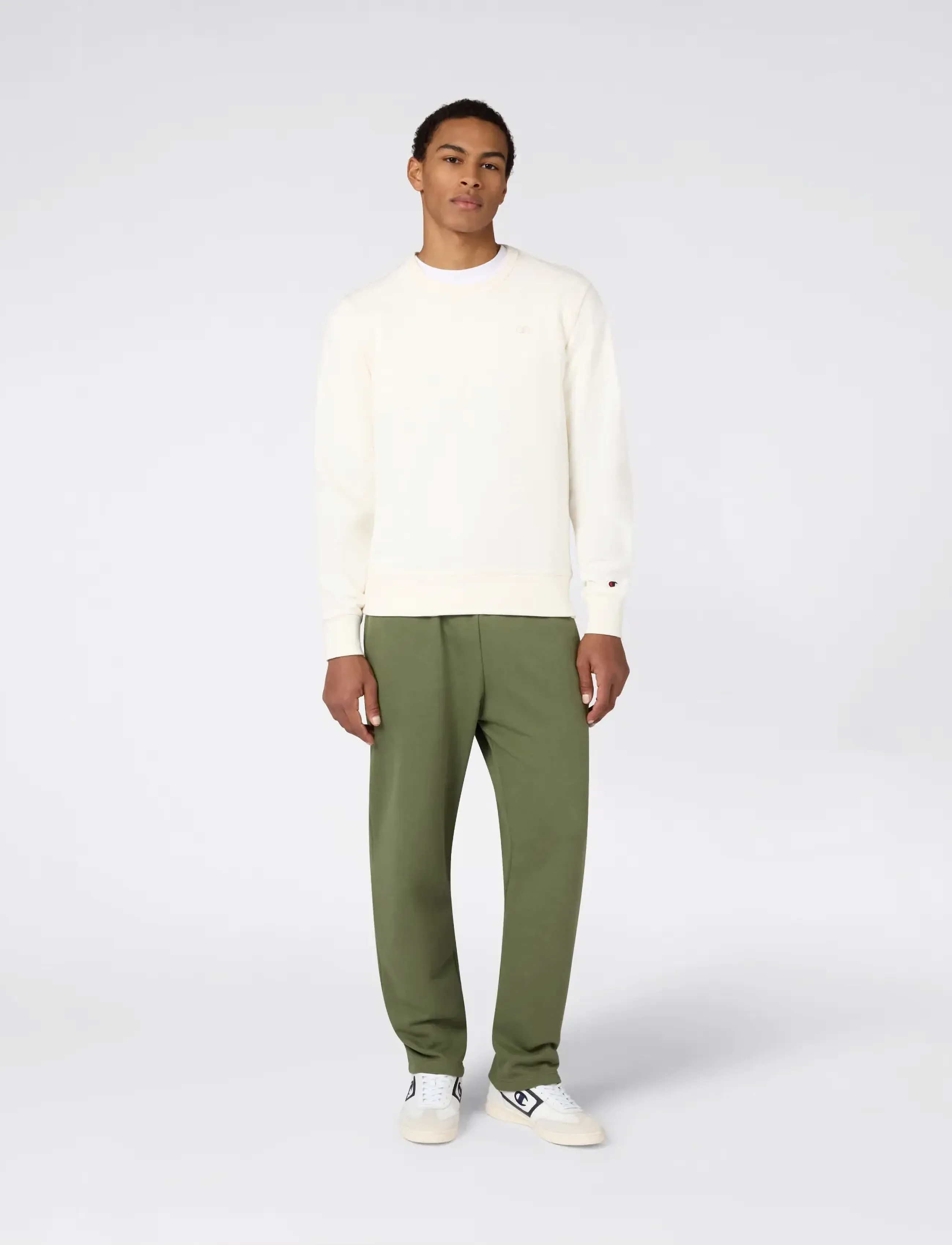 Champion Crewneck Sweatshirt, XS, White, Sweatshirts & Hættetrøjer > Sweatshirts, Herre