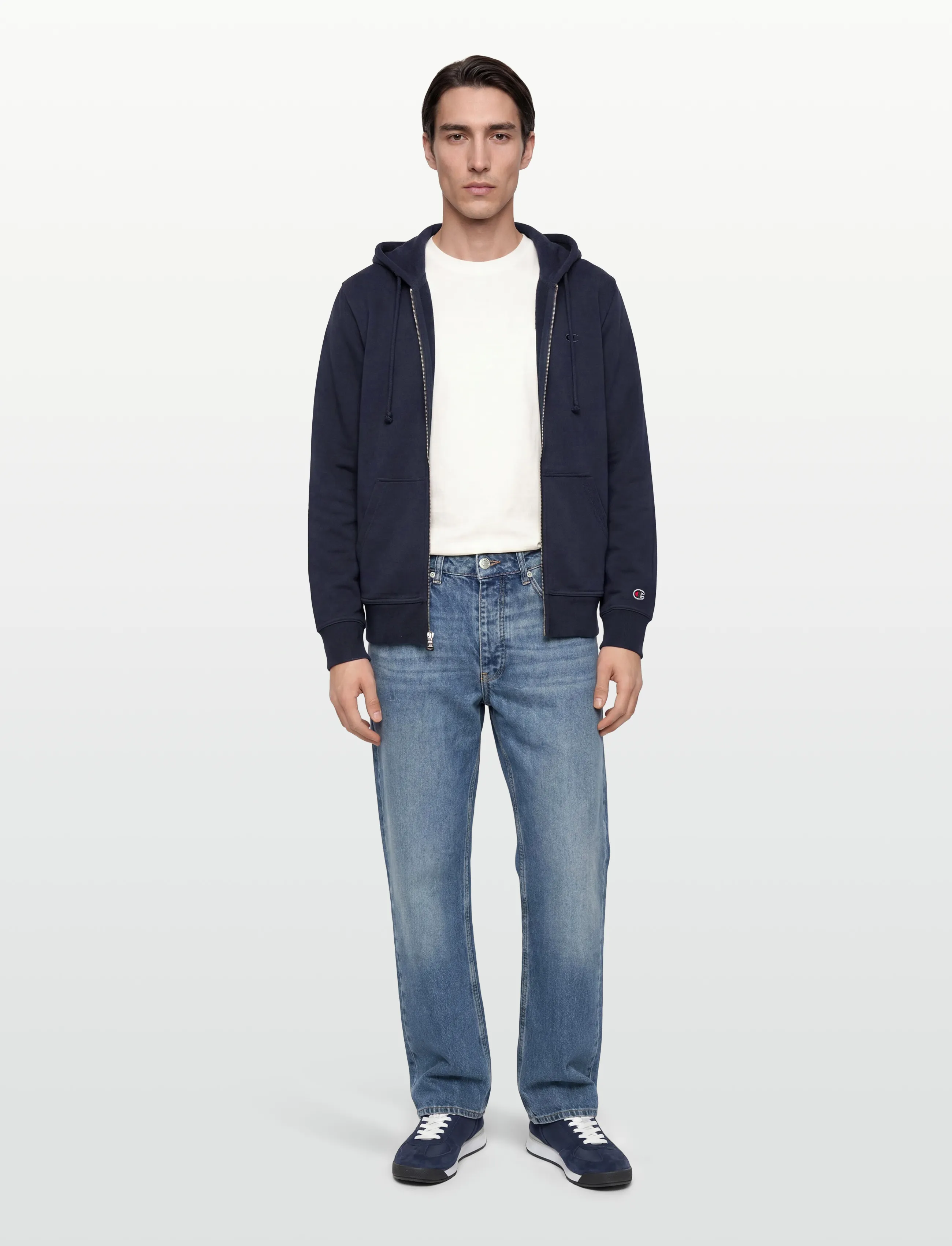 Champion Full Zip Hoodie Sweatshirt - Bestseller Sport - BS501-NNY / navy