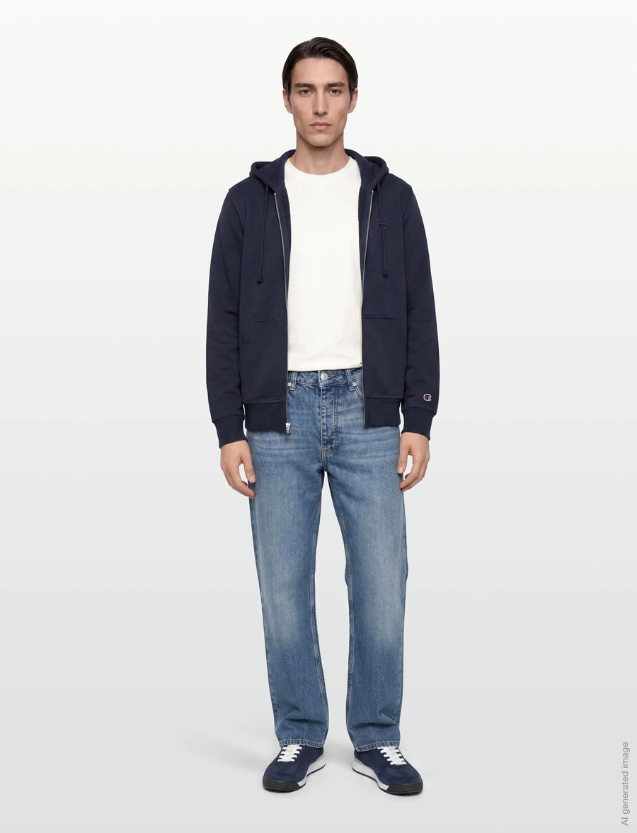 Champion - Full Zip Hoodie Sweatshirt - huvtröjor - bs501-nny - 0
