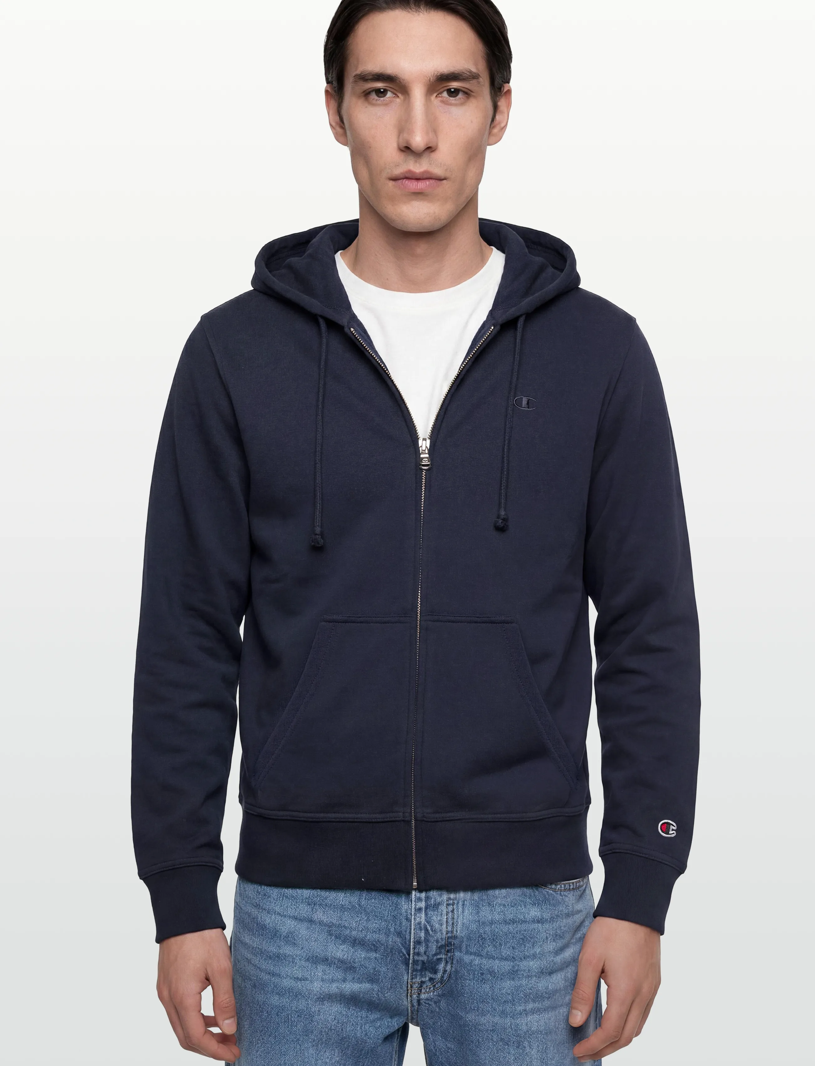 Champion - Full Zip Hoodie Sweatshirt - huvtröjor - bs501-nny - 3