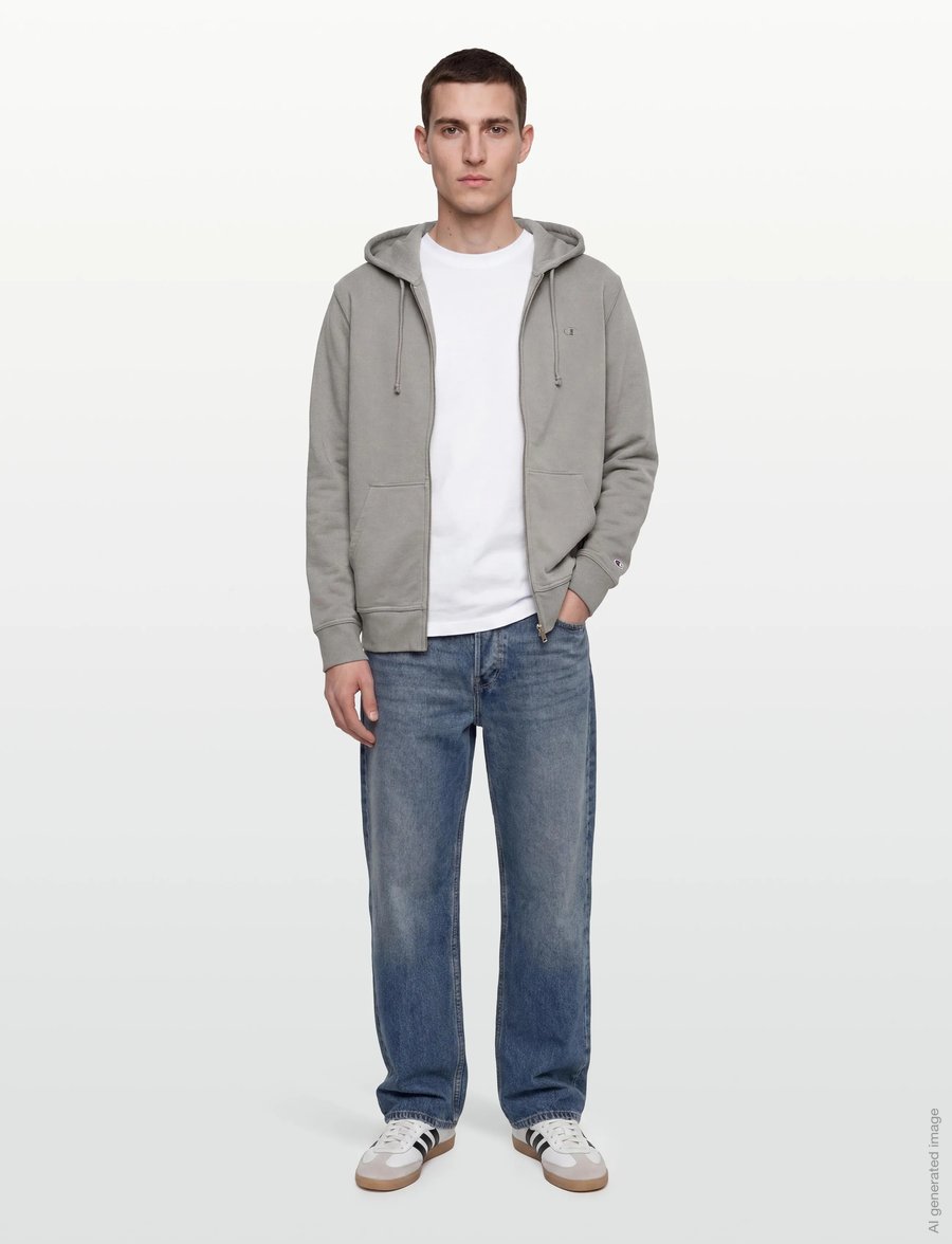 Champion - Full Zip Hoodie Sweatshirt - tops - es035-mdg - 0