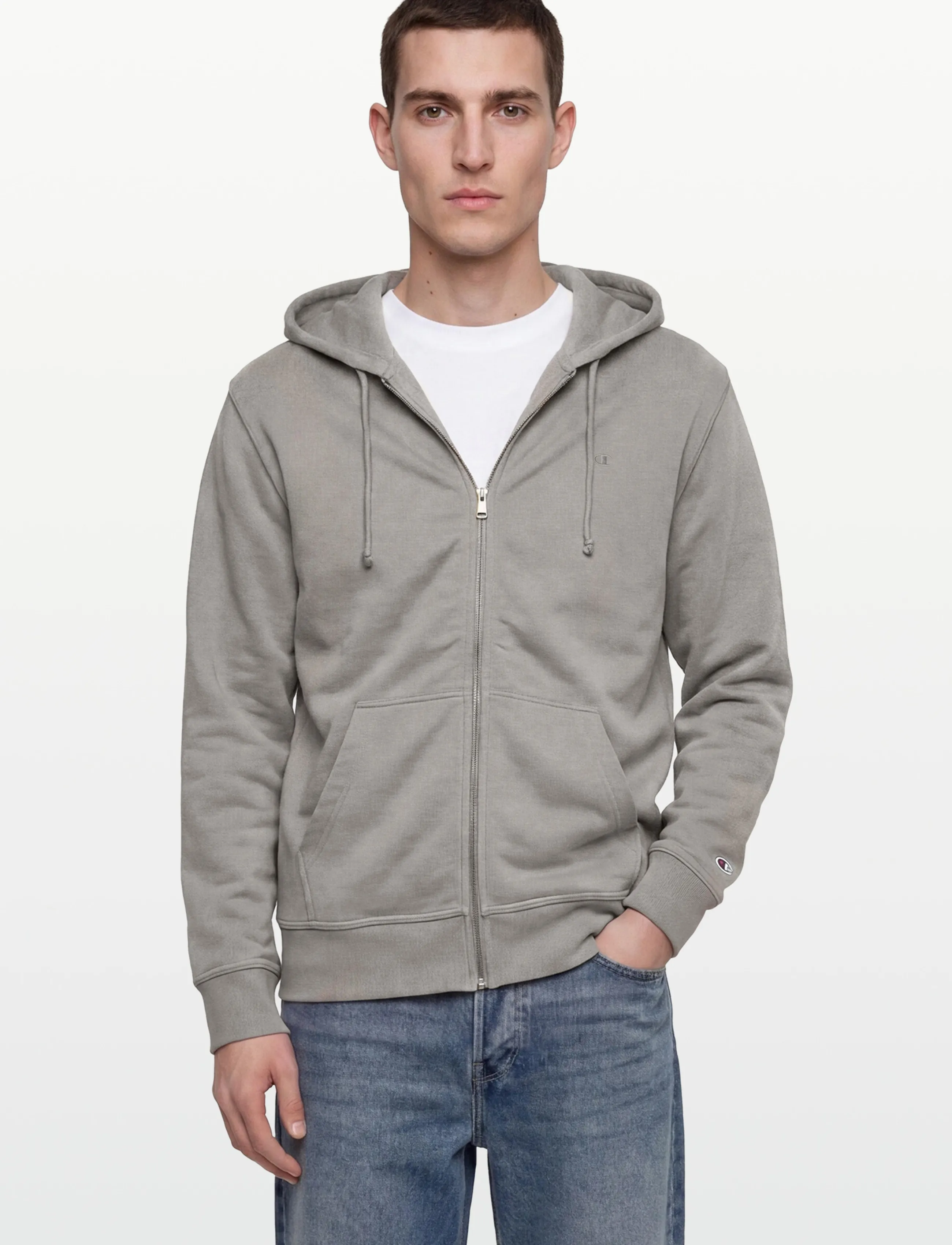 Champion - Full Zip Hoodie Sweatshirt - tops - es035-mdg - 3