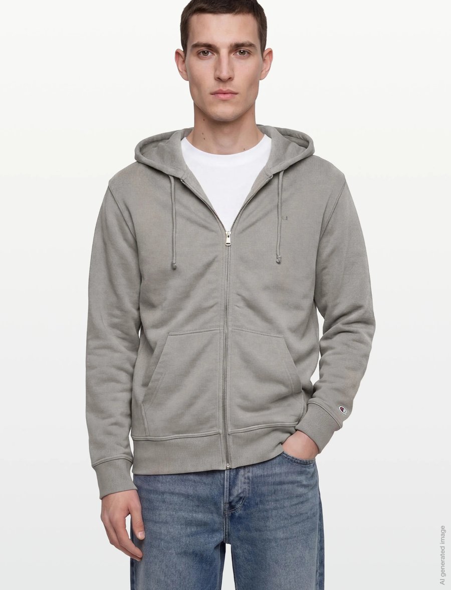 Champion - Full Zip Hoodie Sweatshirt - tops - es035-mdg - 3
