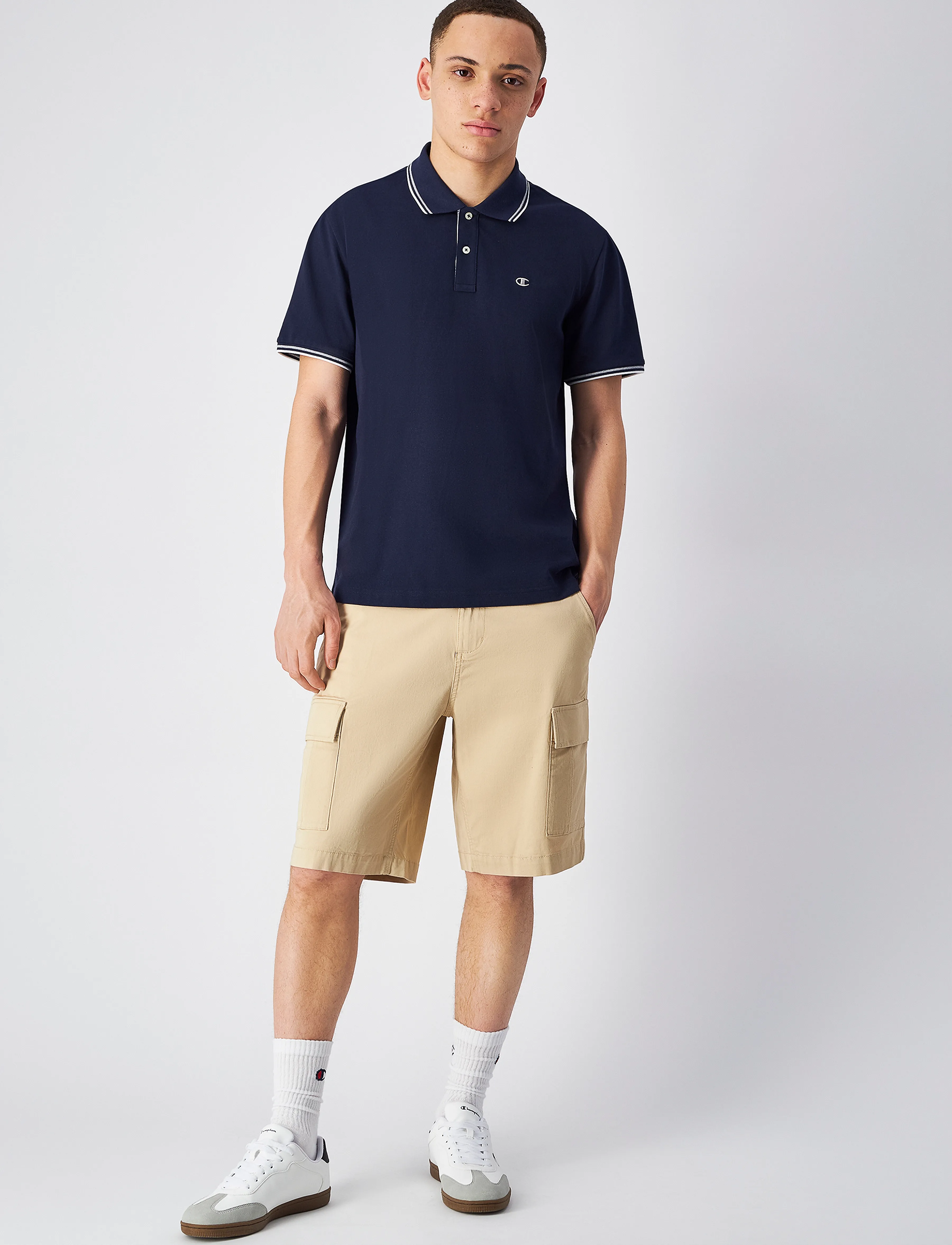 Champion Polo, S, Polos, Marineblau - Short-sleeved, Männerswear