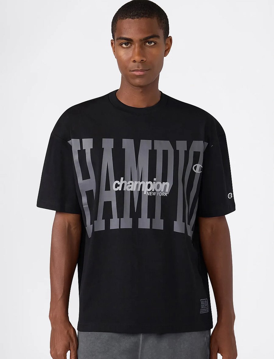 Champion - SS Tee - kortärmade t-shirts - black beauty - 0