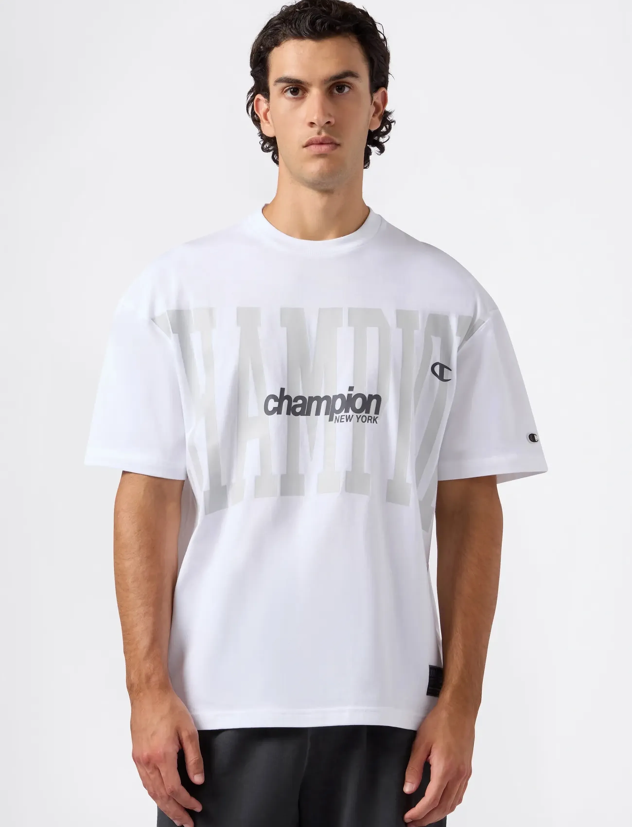 Champion SS Tee - T-shirts - WHITE / white
