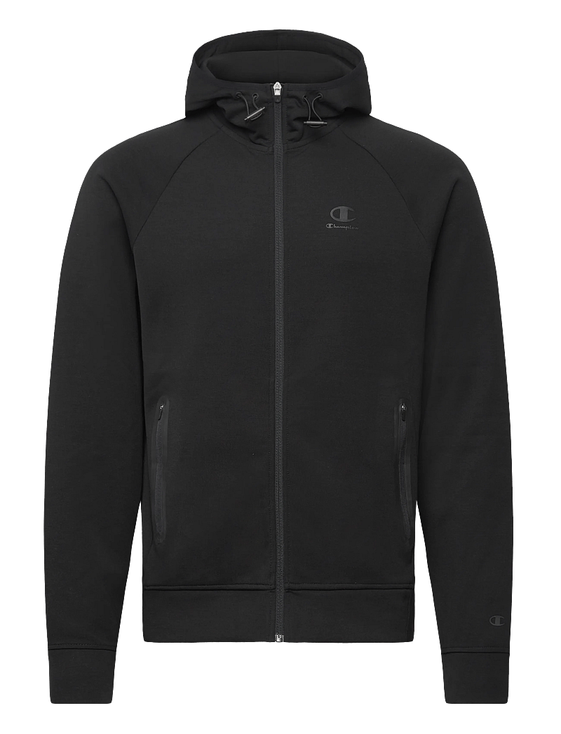 Champion - Hooded Full Zip Sweatshirt - hættetrøjer - black beauty - 1
