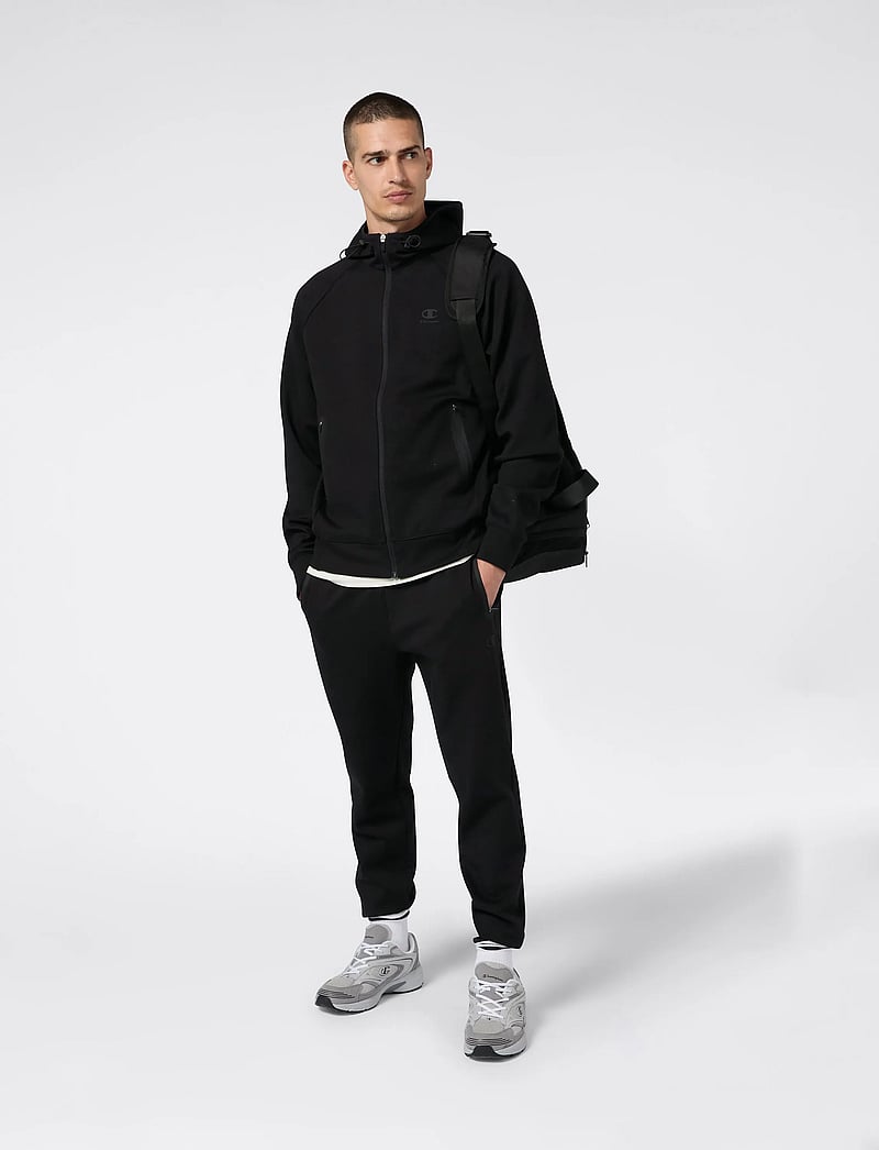 Champion - Hooded Full Zip Sweatshirt - hættetrøjer - black beauty - 0
