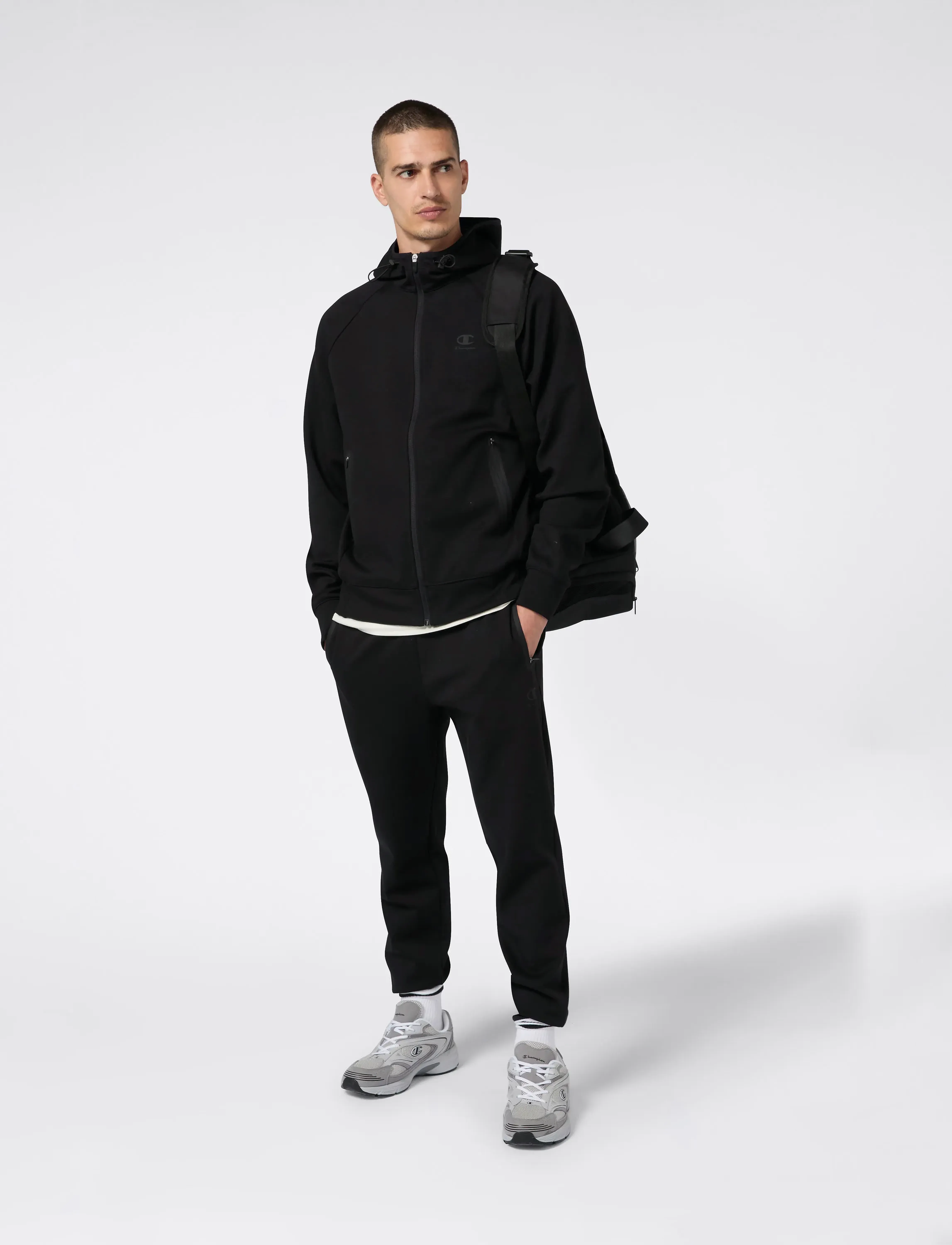 Champion Hooded Full Zip Sweatshirt - Sweatshirts - BLACK BEAUTY / black