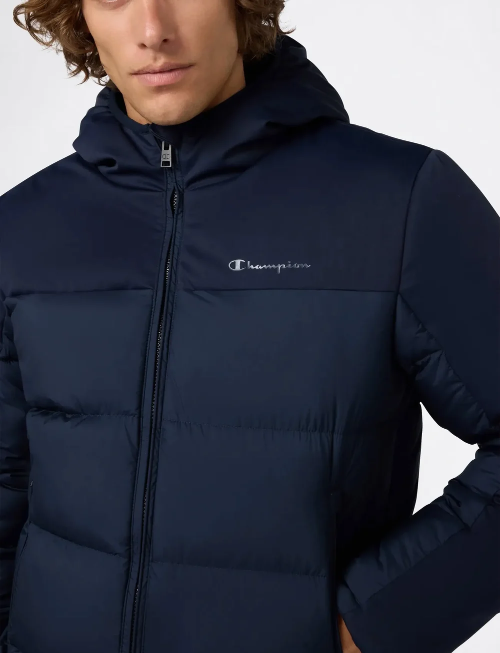 Champion - Hooded Jacket - winterjacken - sky captain - 5