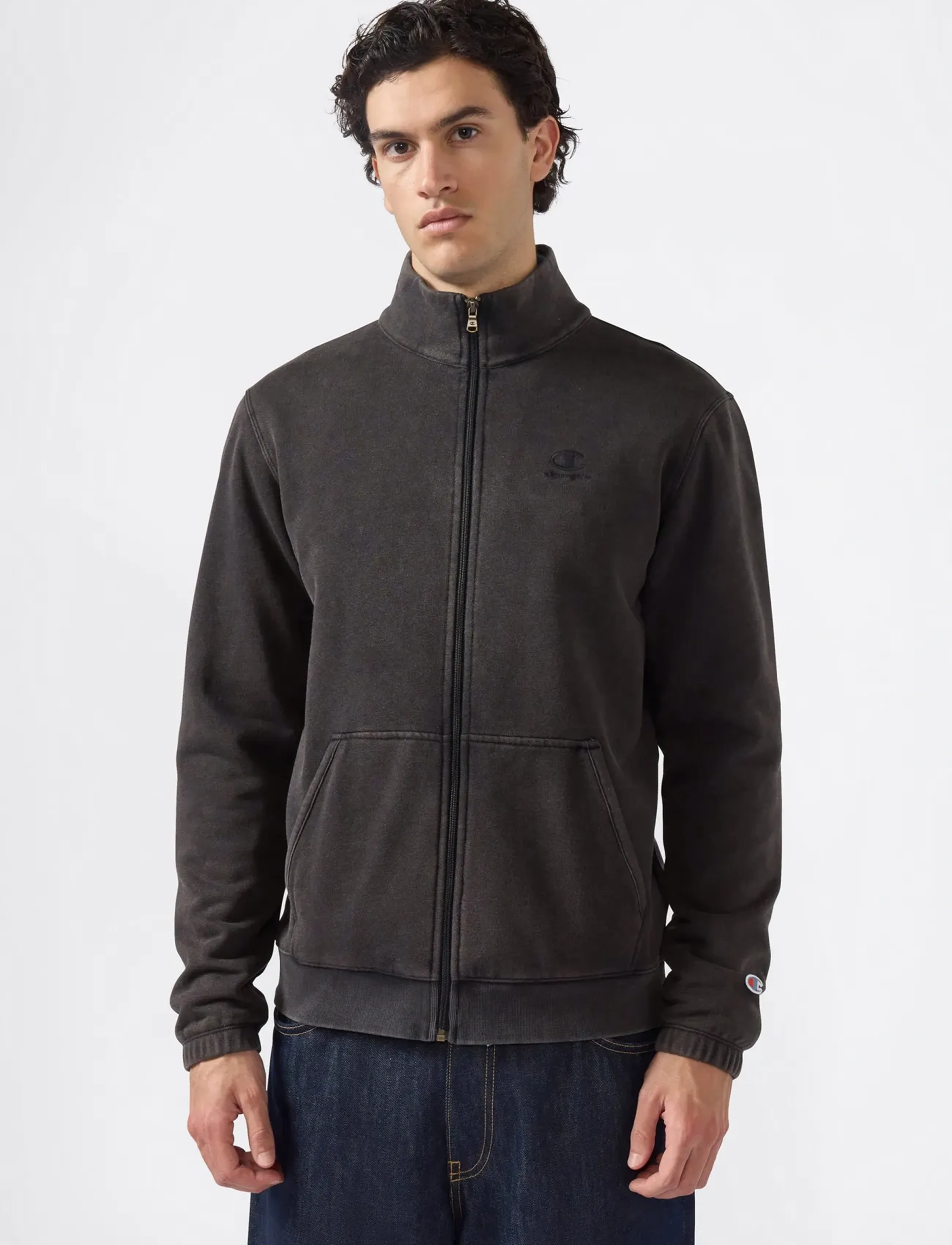 Champion Full Zip Sweatshirt, M, Sweatshirts & Hoodies, Schwarz - Sweatshirts, Männerswear