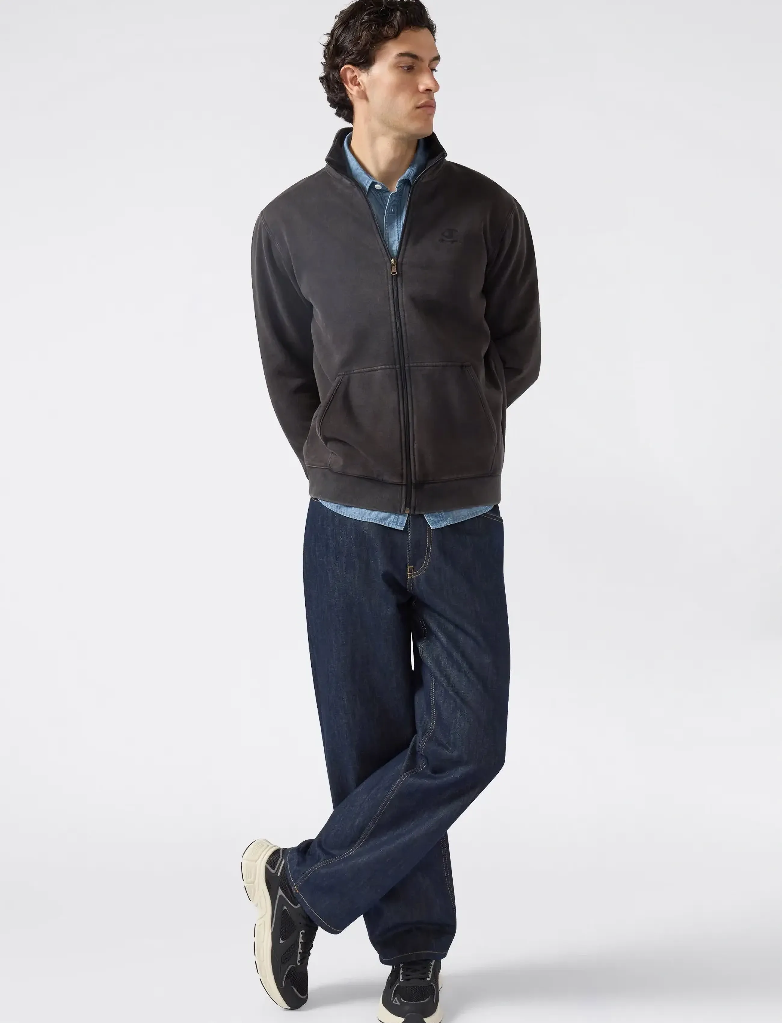 Champion - Full Zip Sweatshirt - sweatshirts - black beauty - 5