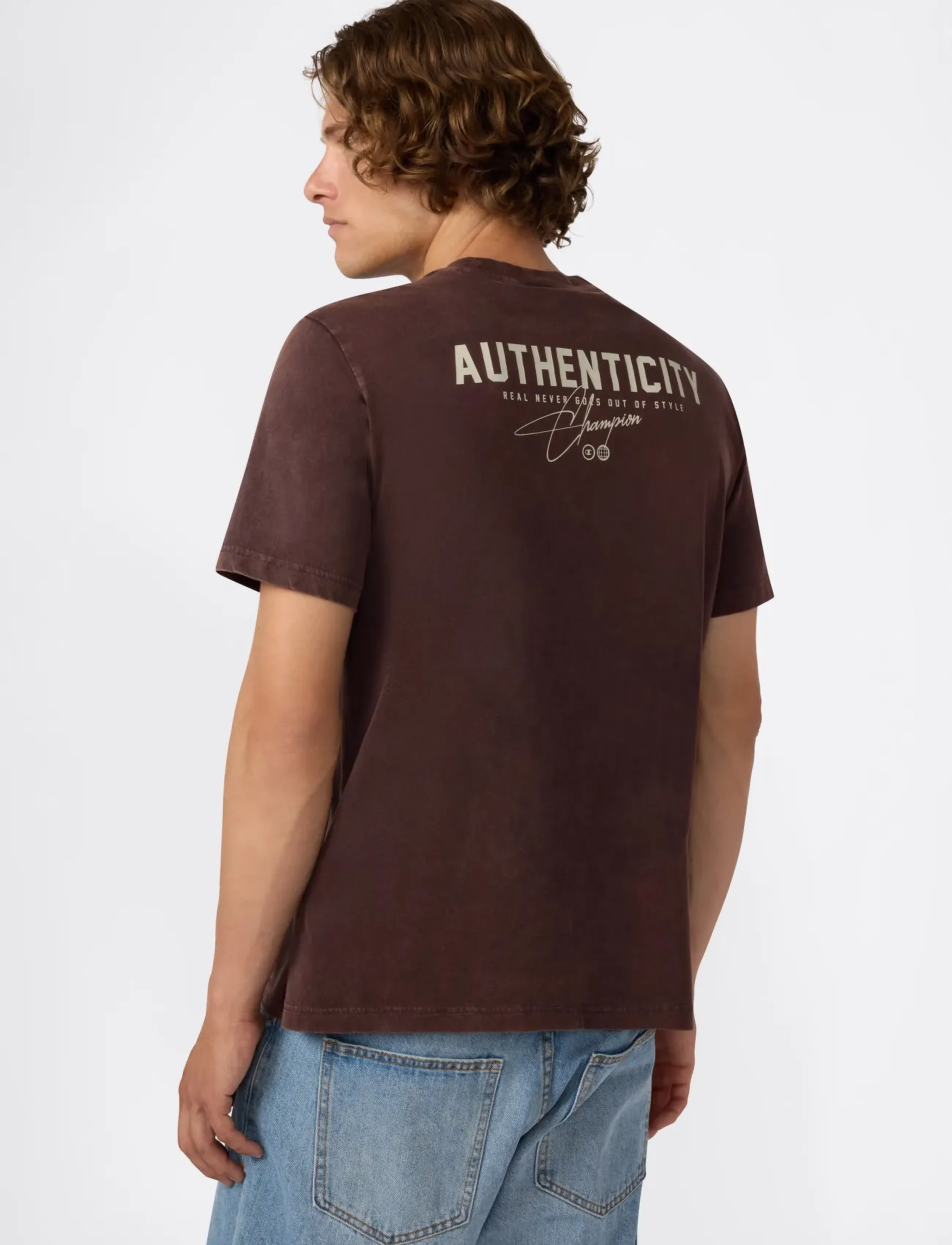 Champion - Crewneck T-Shirt - stutterma bolir - chocolate ganache - 3