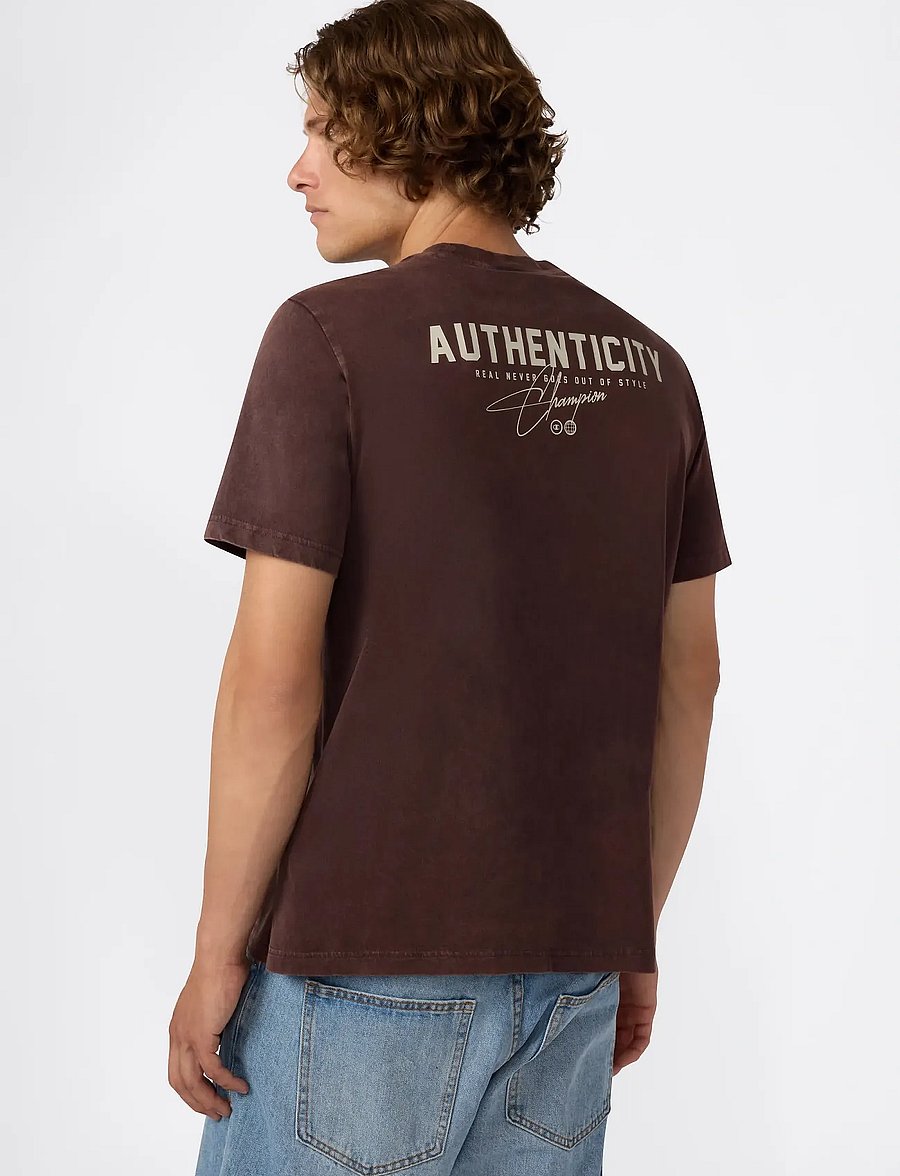 Champion - Crewneck T-Shirt - kurzärmelig - chocolate ganache - 3