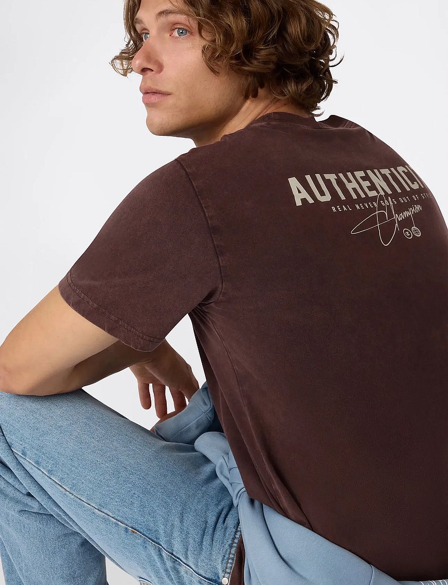 Champion - Crewneck T-Shirt - kurzärmelig - chocolate ganache - 5